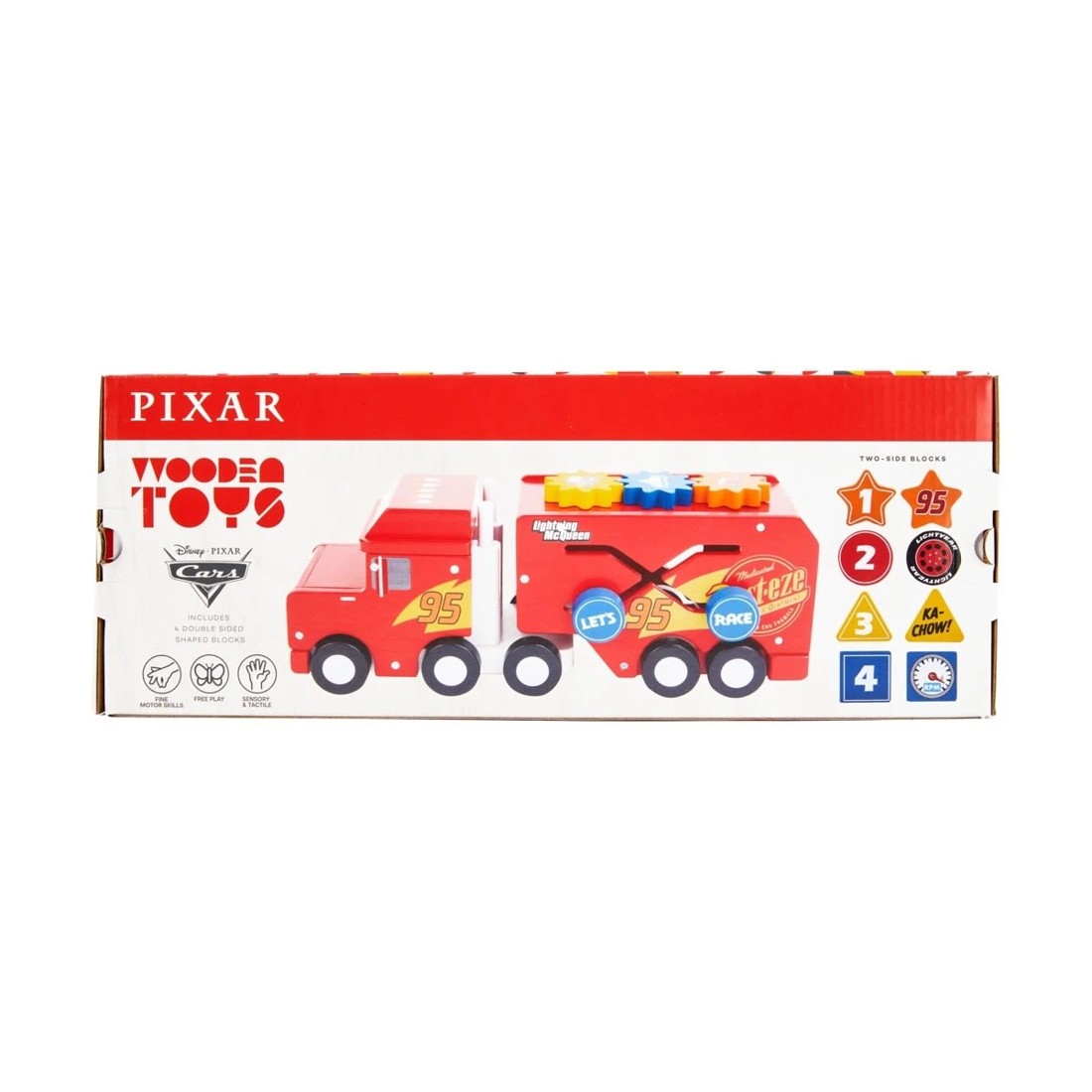 6 Disney Pixar Cars Wooden Toys Shape Sorter Truck, 6 of 6