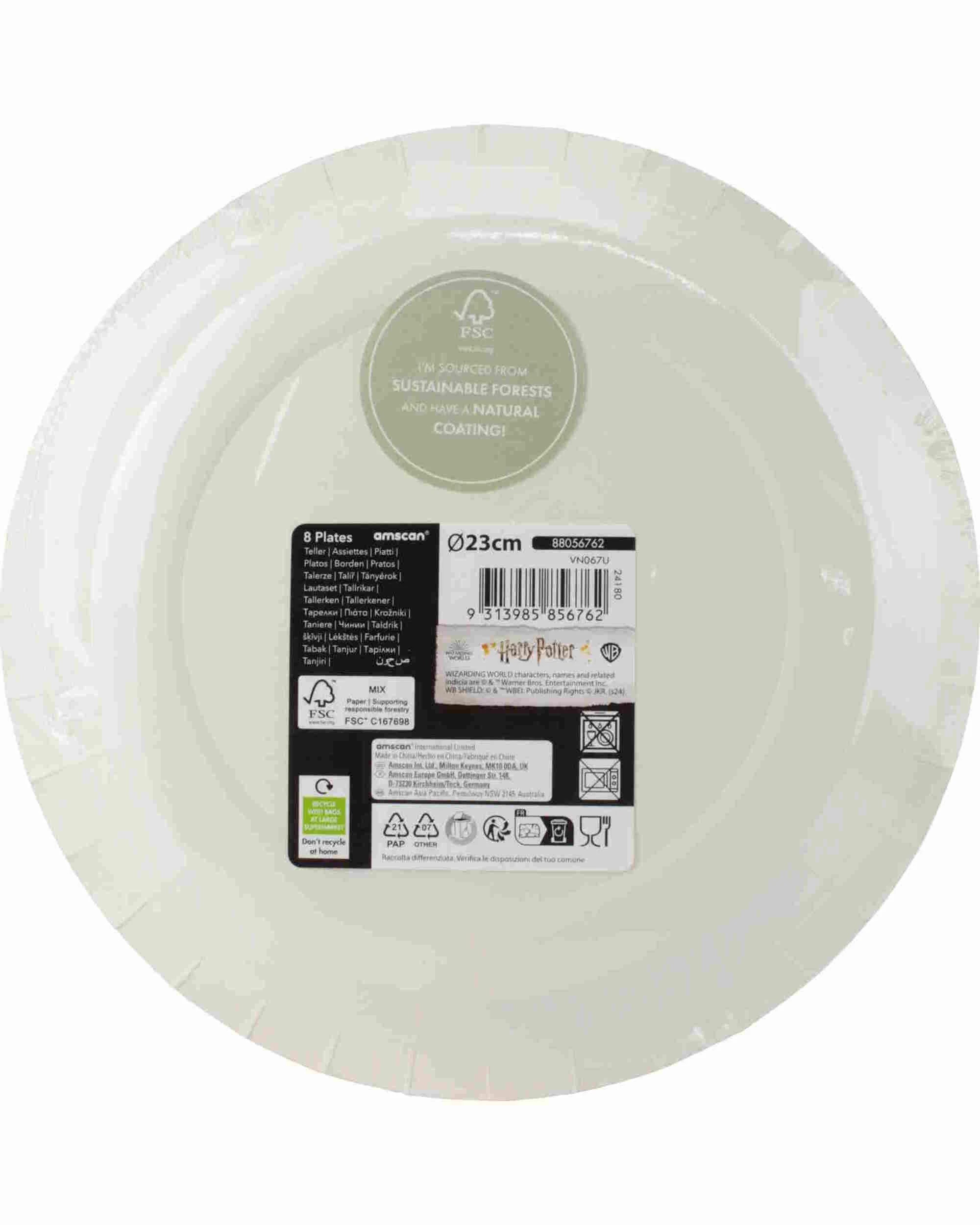 2 Amscan Harry Potter Hogwarts Large Paper Plates Pack of 8, 2 of 2