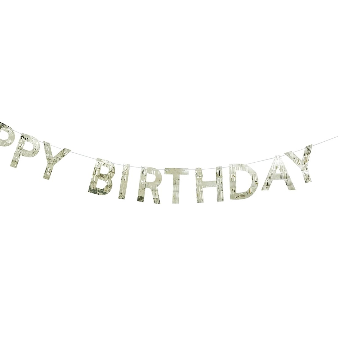 3 Happy Birthday Foil Bunting, 3 of 5