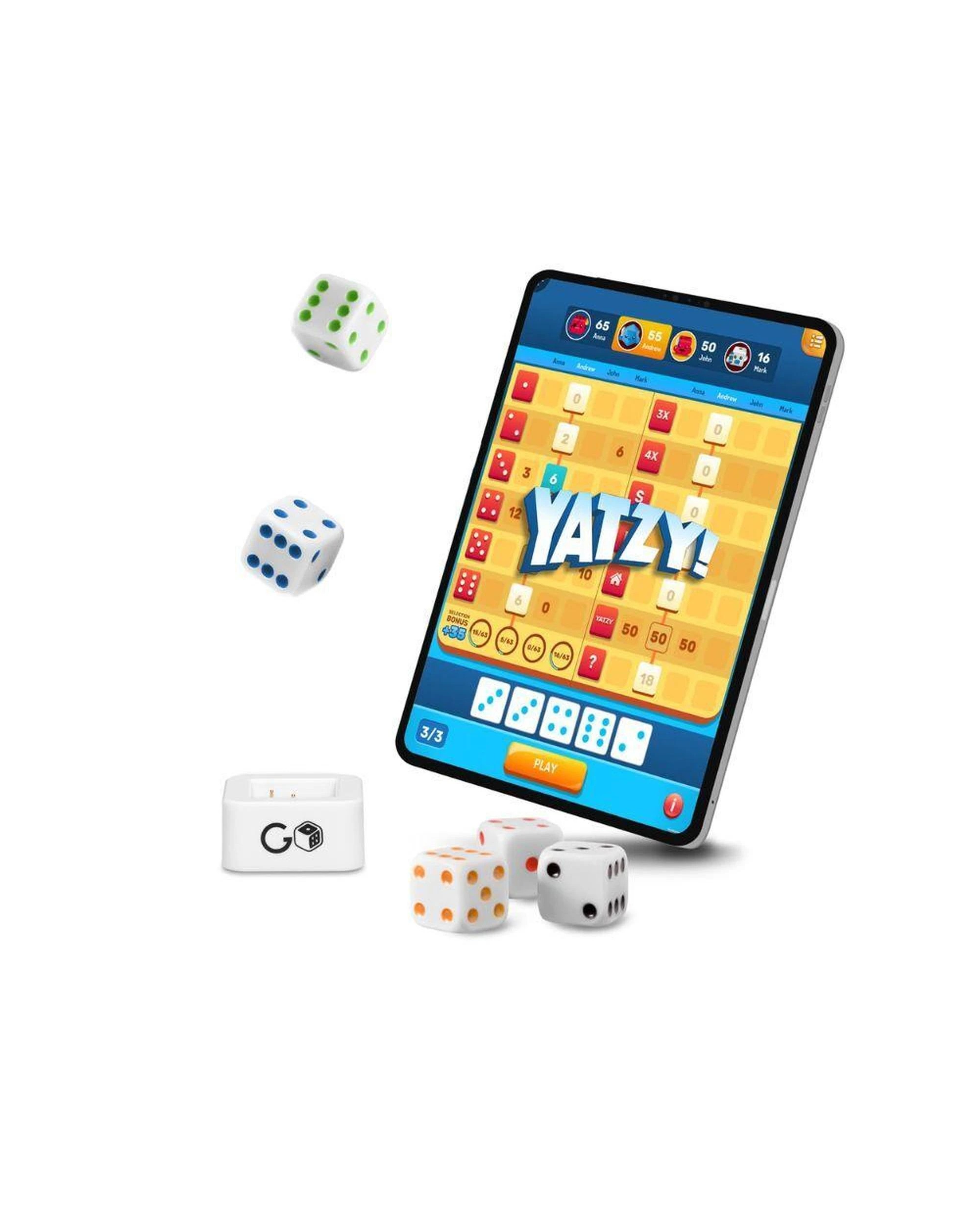 6 Particula GoDice 5 Pack Smart Bluetooth Connected Dice with LED Lights and App Games Set, 6 of 8