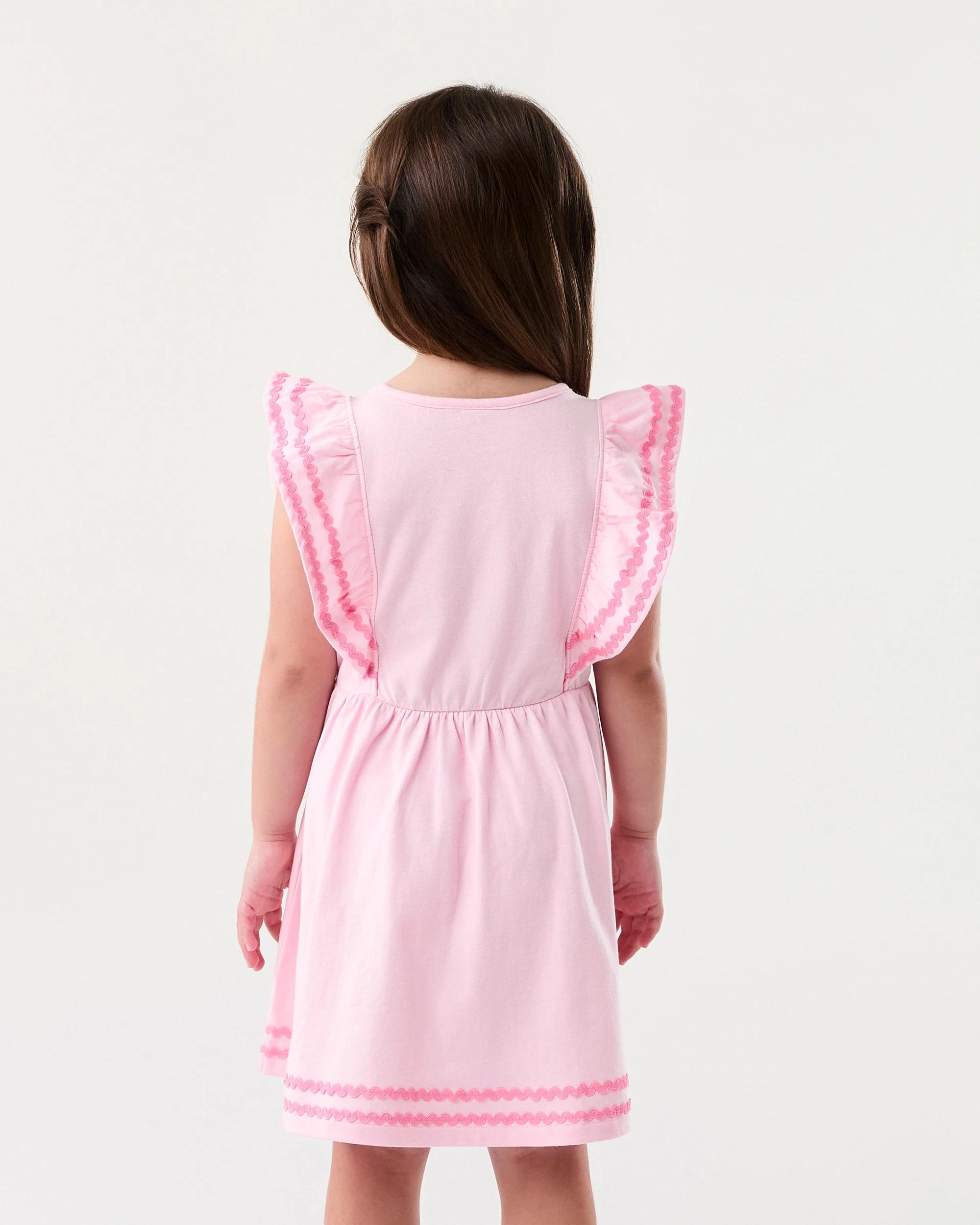 2 Frill Sleeve Dress Rose Pink, 2 of 7