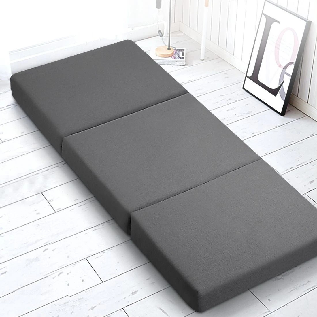 7 Giselle Bedding Foldable Mattress Folding Foam Bed Single - Grey, 7 of 7