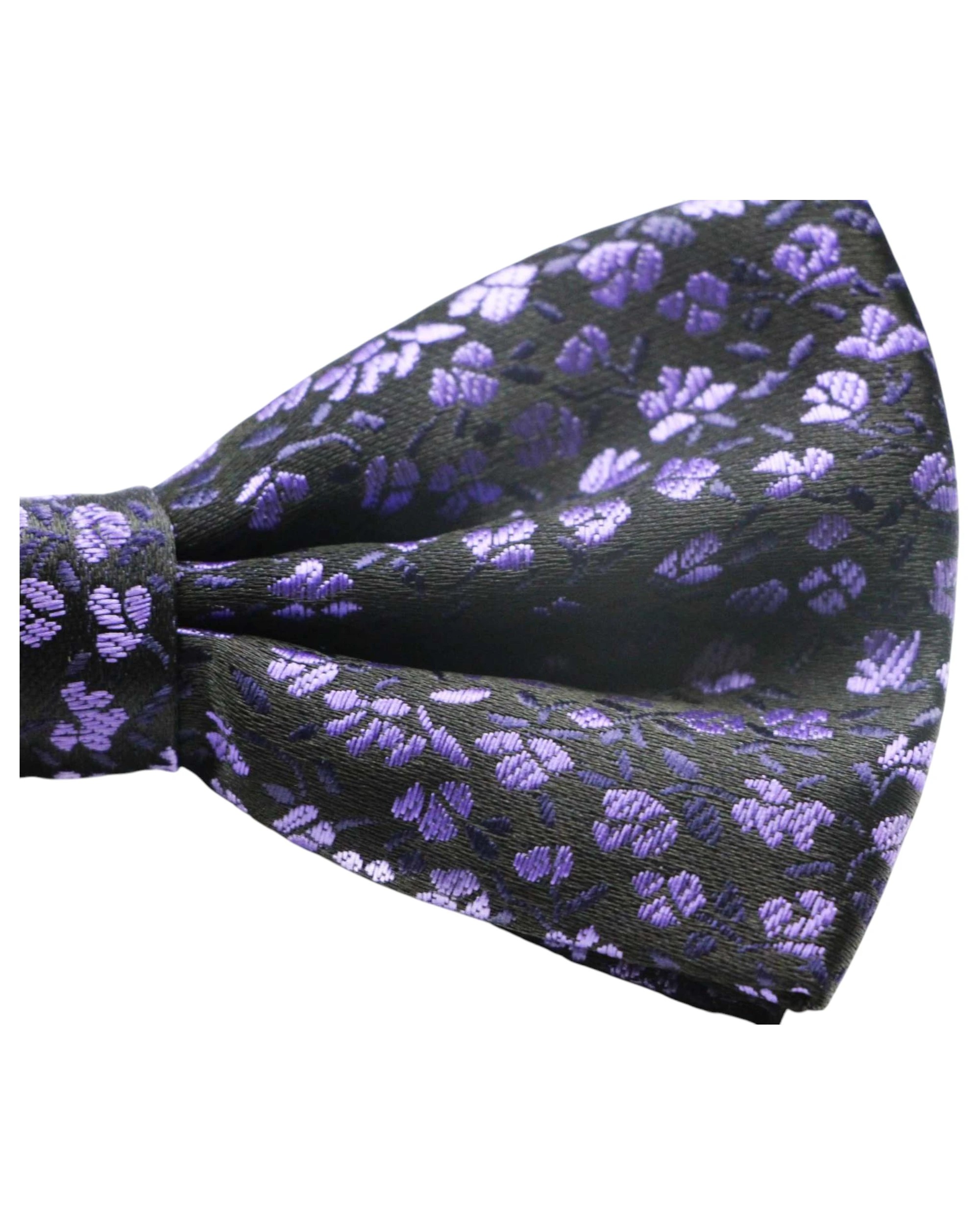 3 Zasel Mens Purple Floral Patterned Bow Tie - Multi, 3 of 4