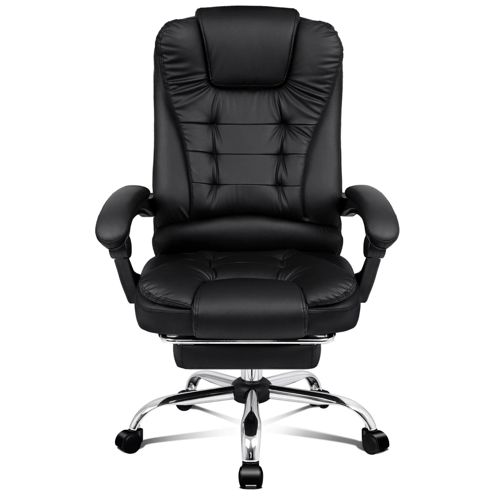 5 Alfordson Massage Office Chair Heated Seat Executive Gaming Racer PU Leather - Black, 5 of 10