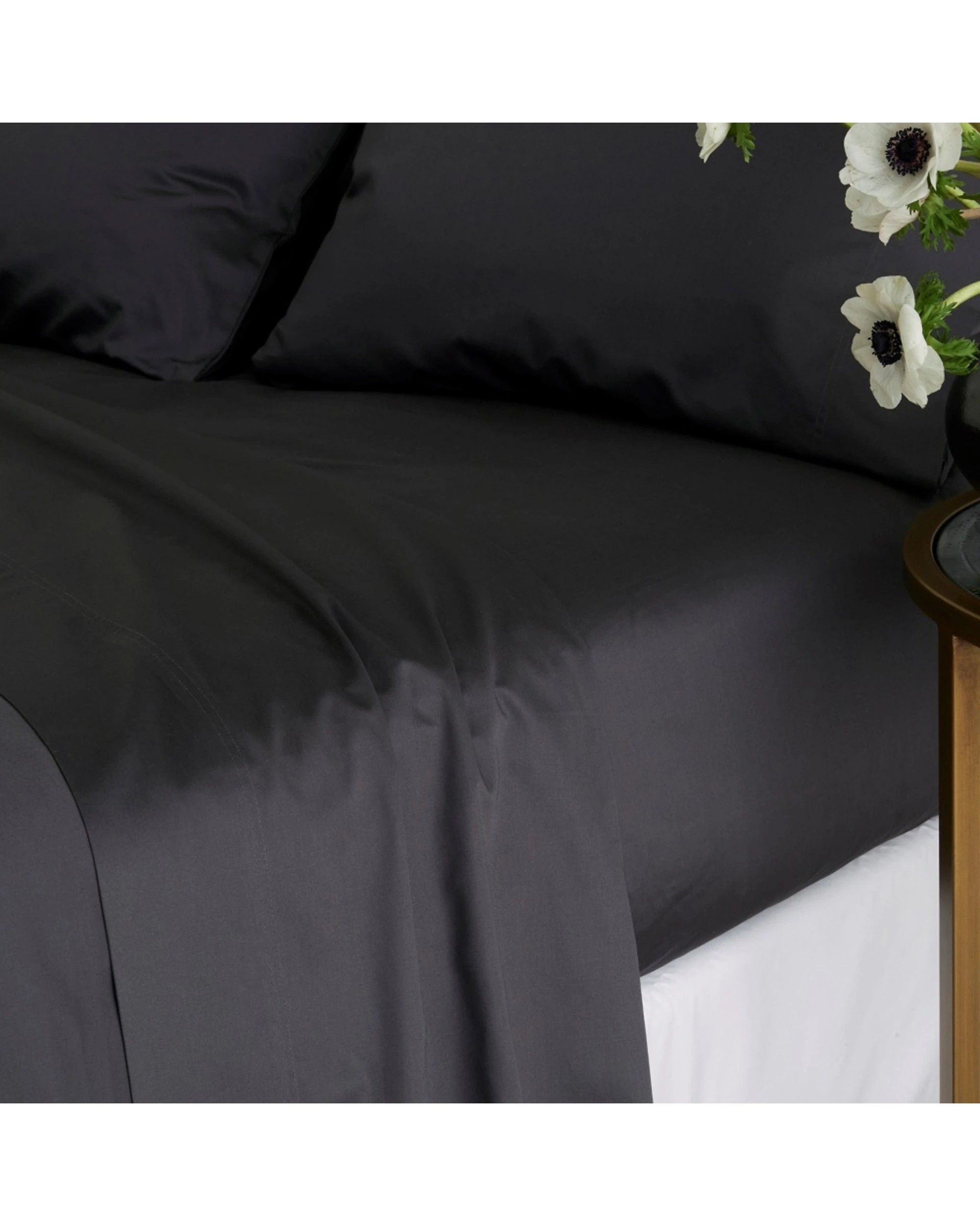 2 Bedding co Sheet Set 1200TC Egyptian Cotton - Double Bed - Charcoal, 2 of 4