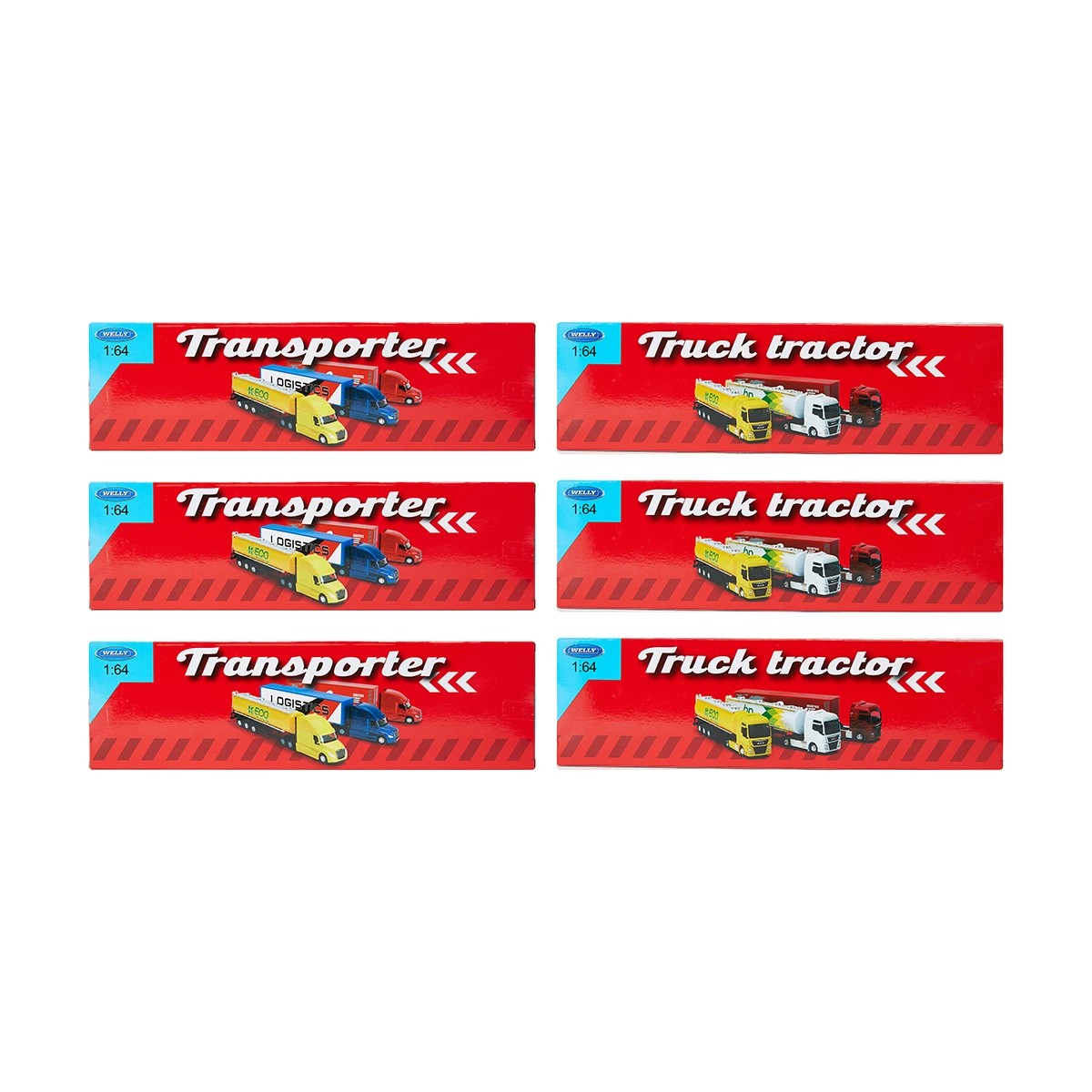 10 Welly 1:64 Scale Diecast Metal Trucks - Assorted, 10 of 10