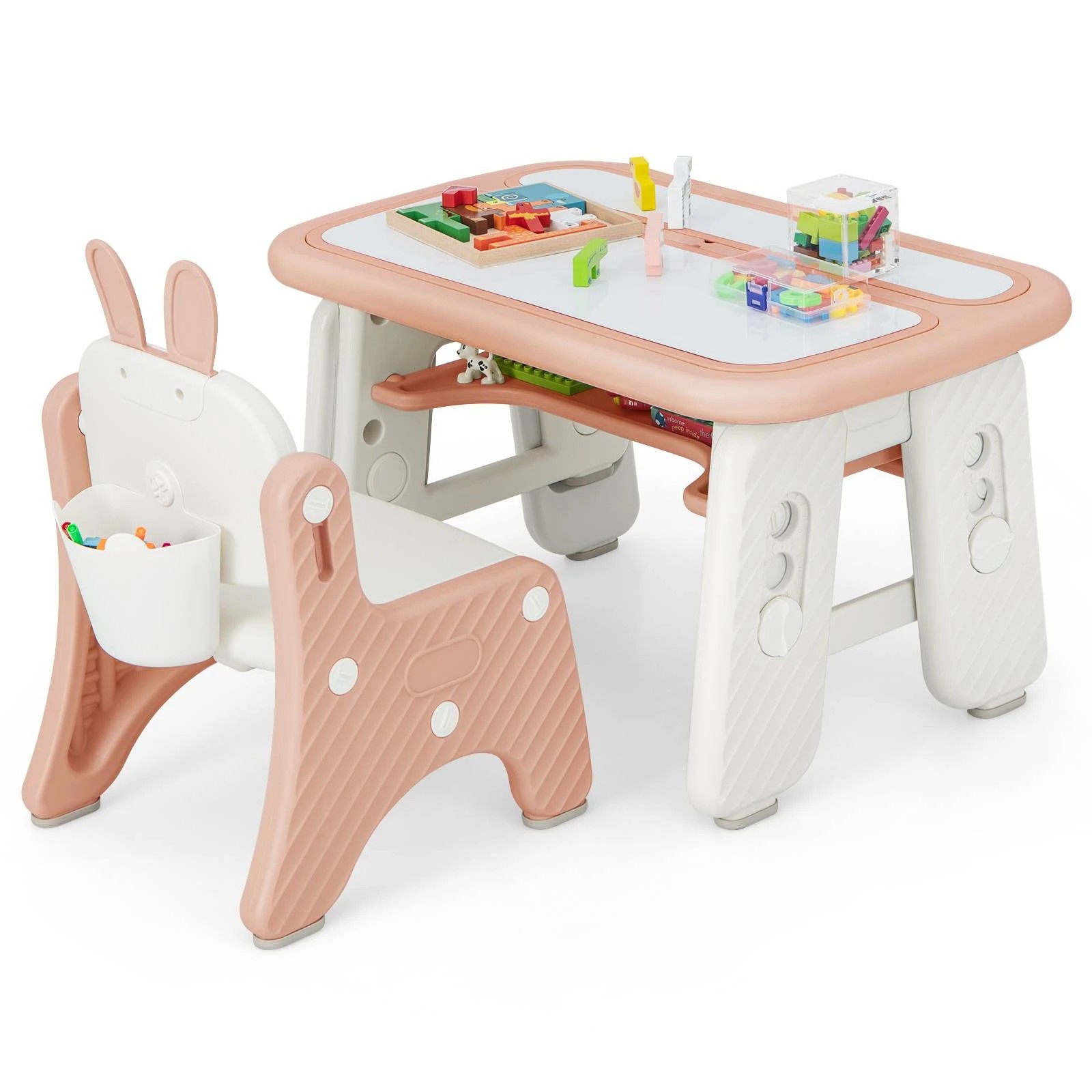 1 Costway Table Chair Set Art Play Desk Chair, 1 of 3