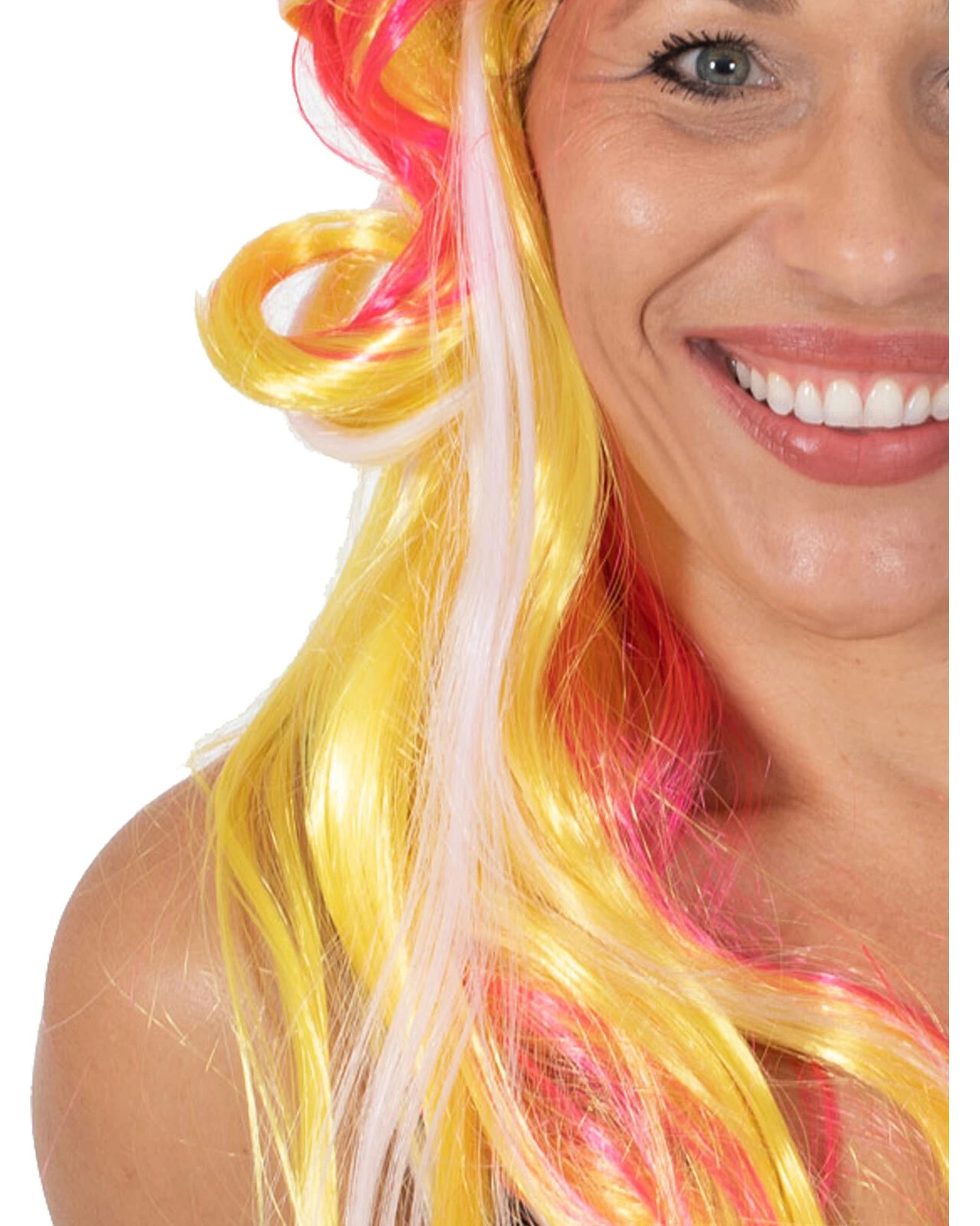 2 Rubies UV Colour-Changing Sunny Long Hair Wig Costume Accessory Adult - Multi, 2 of 2