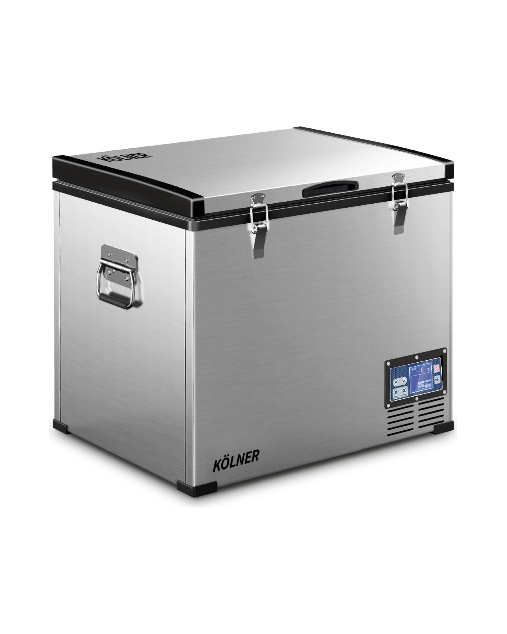 1 Kolner 75L Portable Fridge Cooler Freezer Refrigerator Camping Car Travel Stainless Steel - Silver, 1 of 7