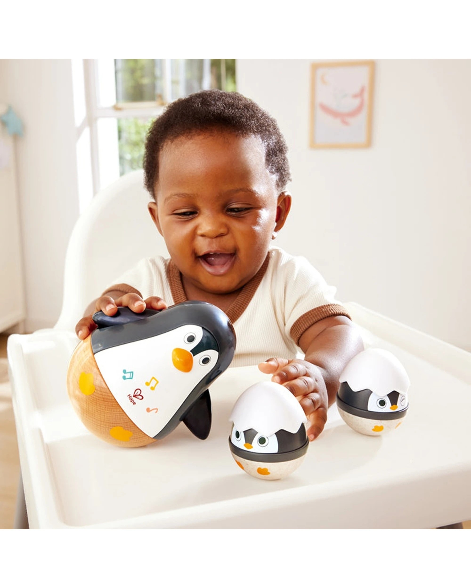 4 Hape Penguin Family Musical Toys Set Fine Motor Skills Development - Multi, 4 of 4