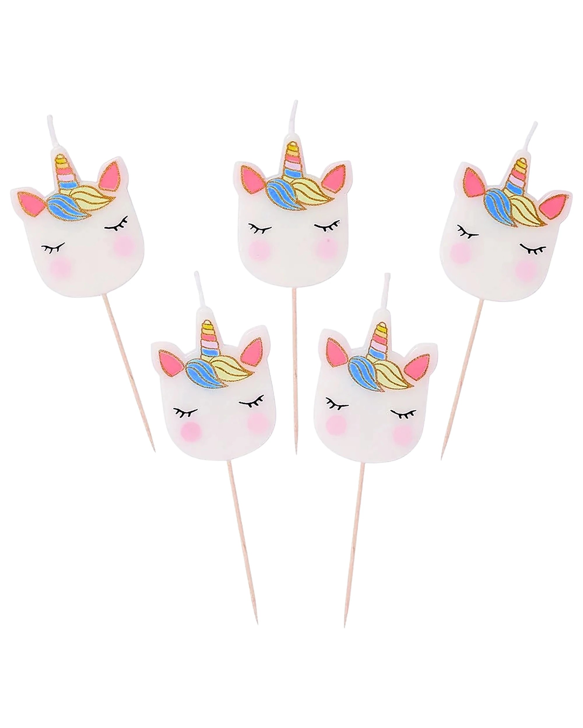 1 Talking Tables We Heart Unicorn Cake Candles Set of 5 - Multi, 1 of 6