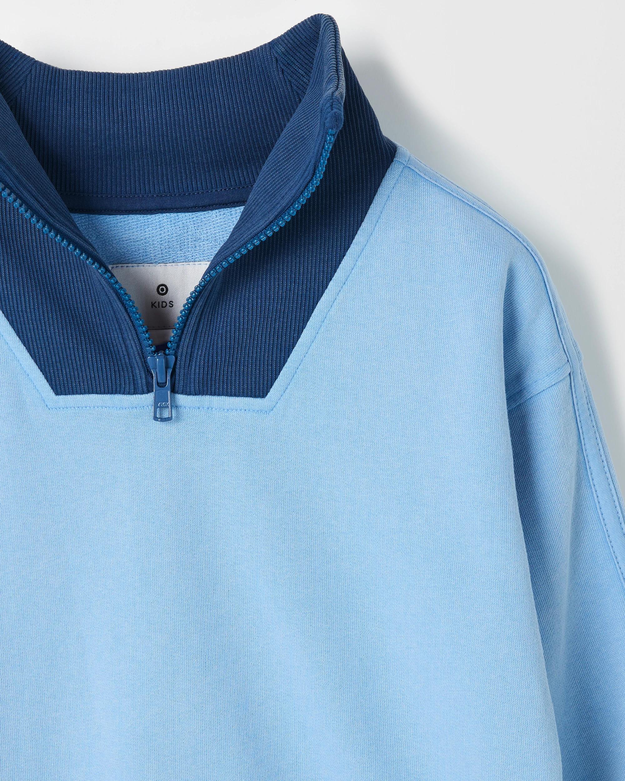 5 Target Kids Australian Cotton 1/4 Zip Jumper & Shorts 2 Piece Set WASHED BLUE, 5 of 6