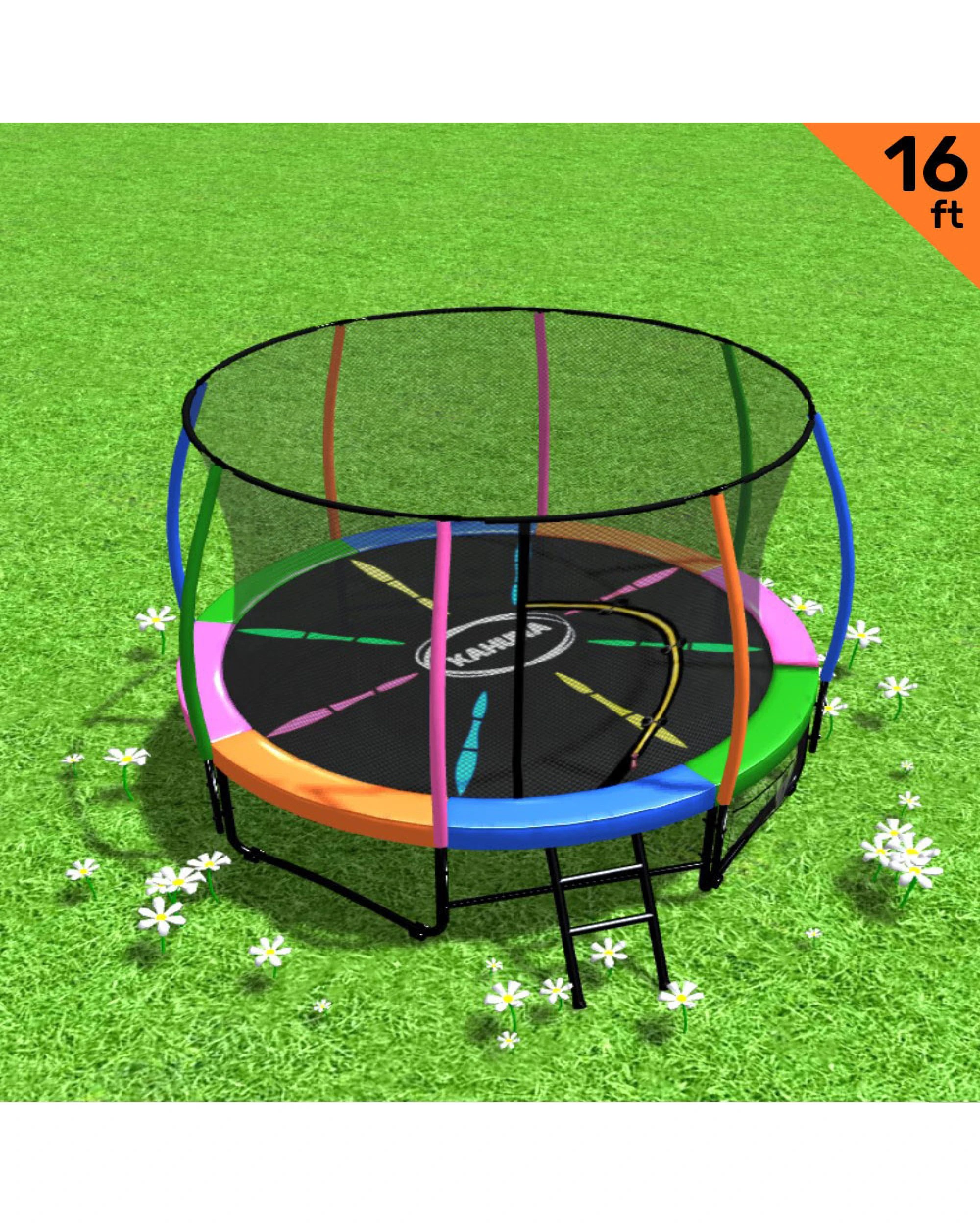 2 Kahuna Rainbow 16 Ft Trampoline, 2 of 10