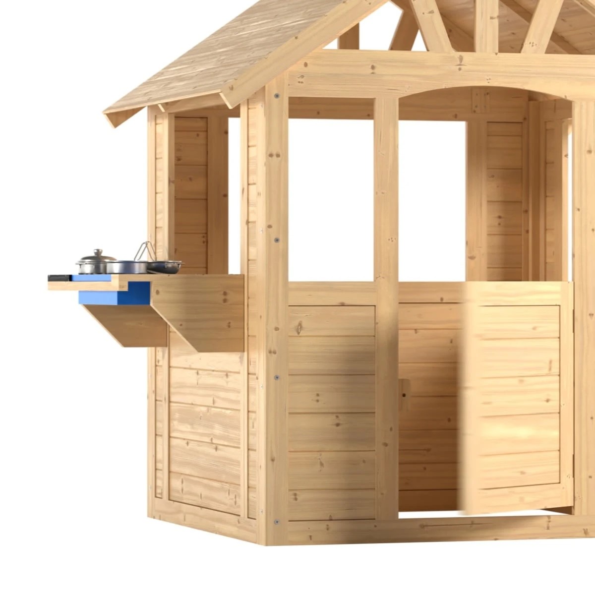 4 Activo Let's Go Play: Wooden Cubby House with Kitchen, 4 of 5