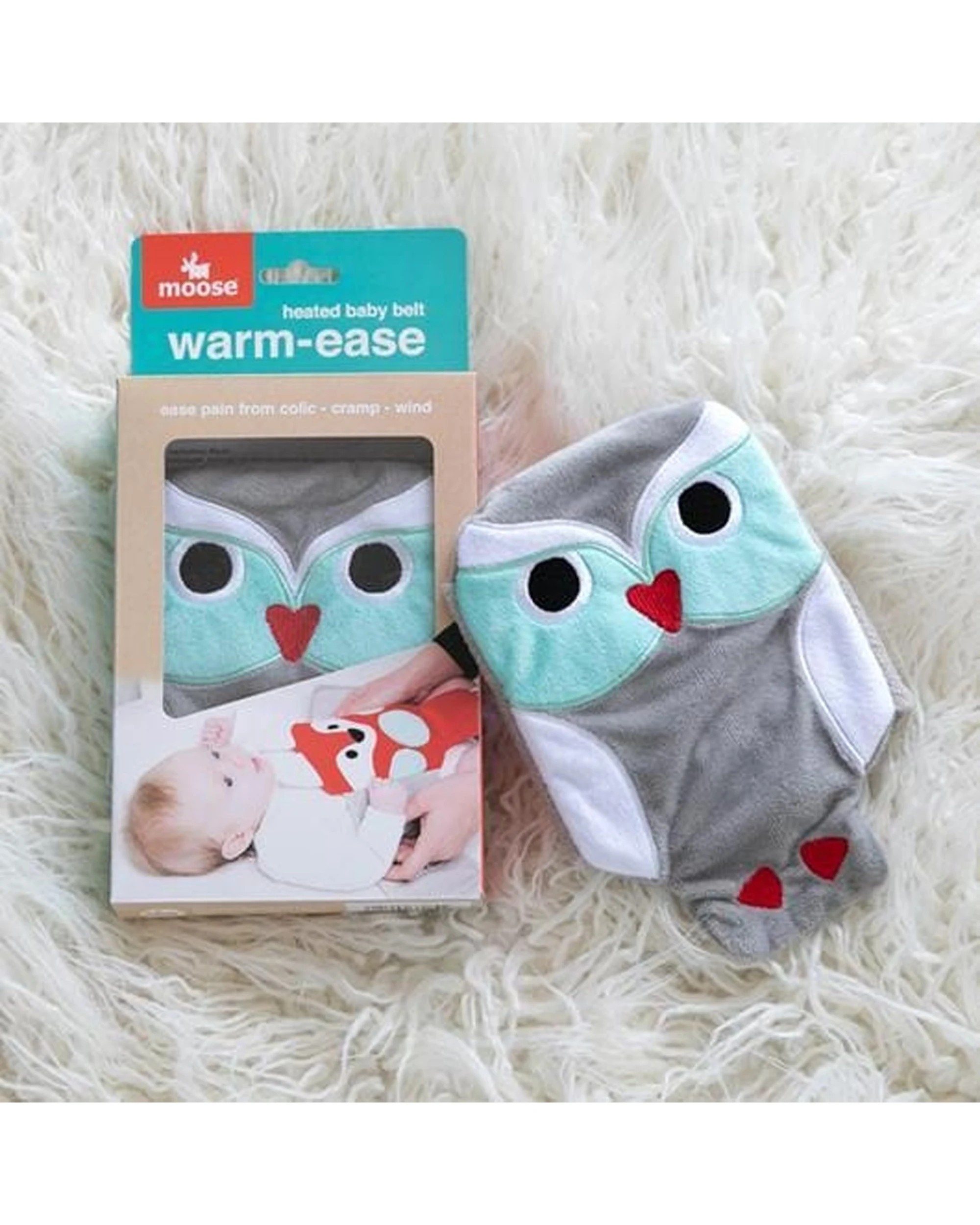 2 Moose Baby Warm-Ease Colic Heated Baby Belt Microwave Safe Owl - Multi, 2 of 3