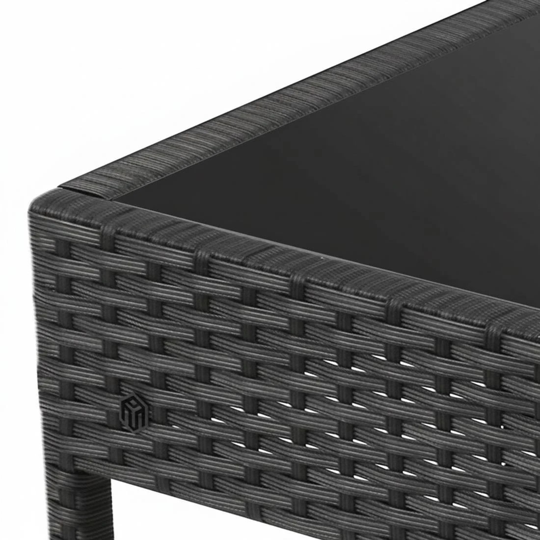 6 Gardeon 3PC Patio Furniture Bistro Set Wicker Outdoor Lounge Setting - Black, 6 of 7