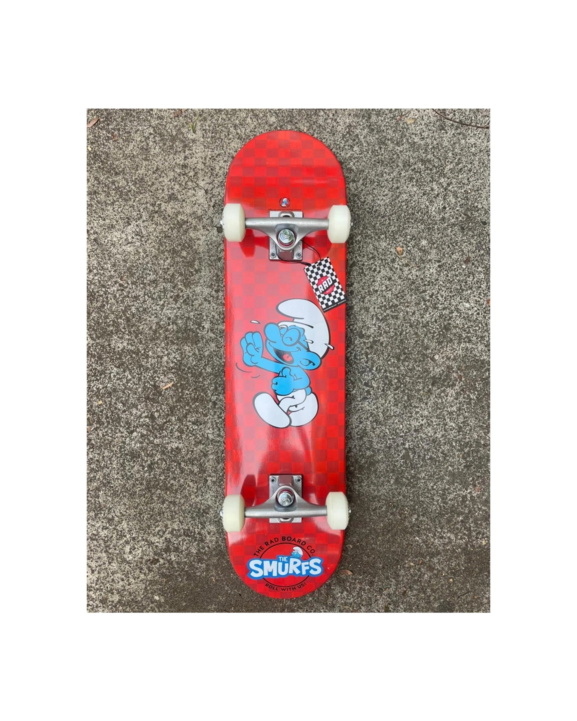 3 Rad Board Co Smurfs Complete Skateboard Dude Crew Brainy Laughing 7.75 Inch - Multi, 3 of 7