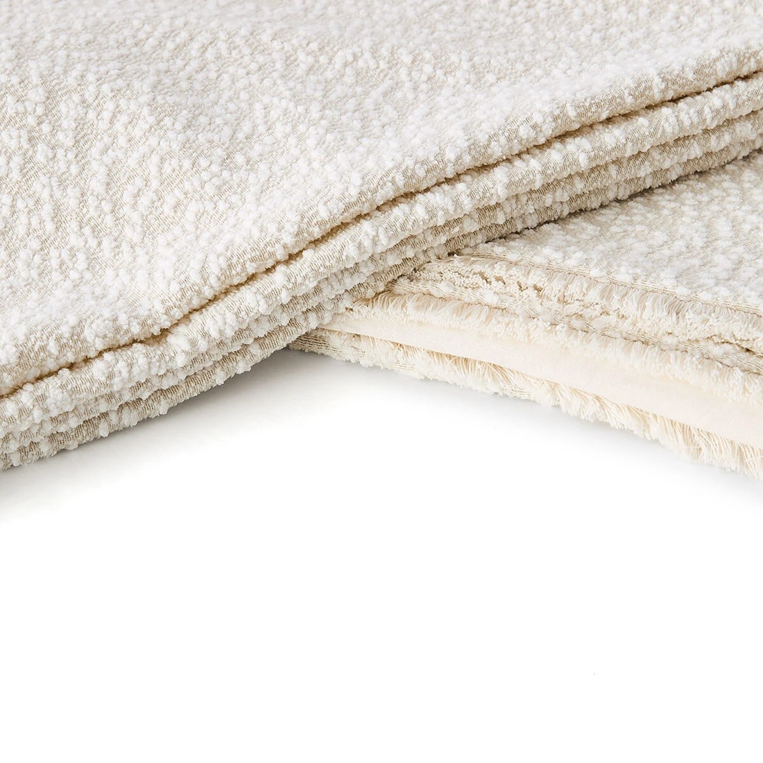 6 Boucle Quilt Cover Set - Queen Bed, Beige, 6 of 6