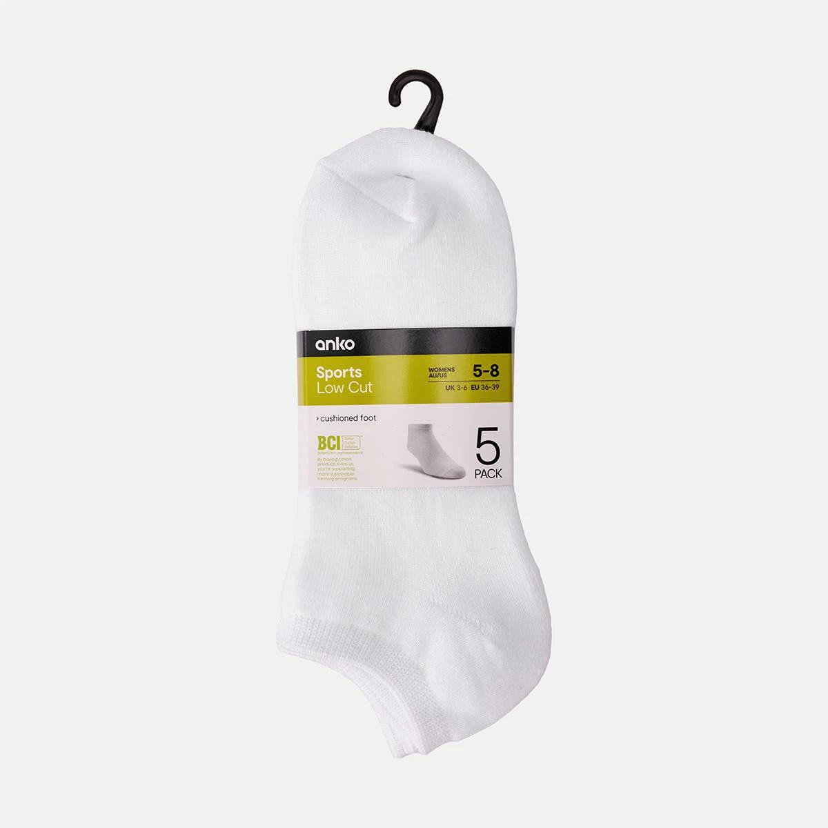 3 5 Pack Low Cut Socks WHITE, 3 of 3