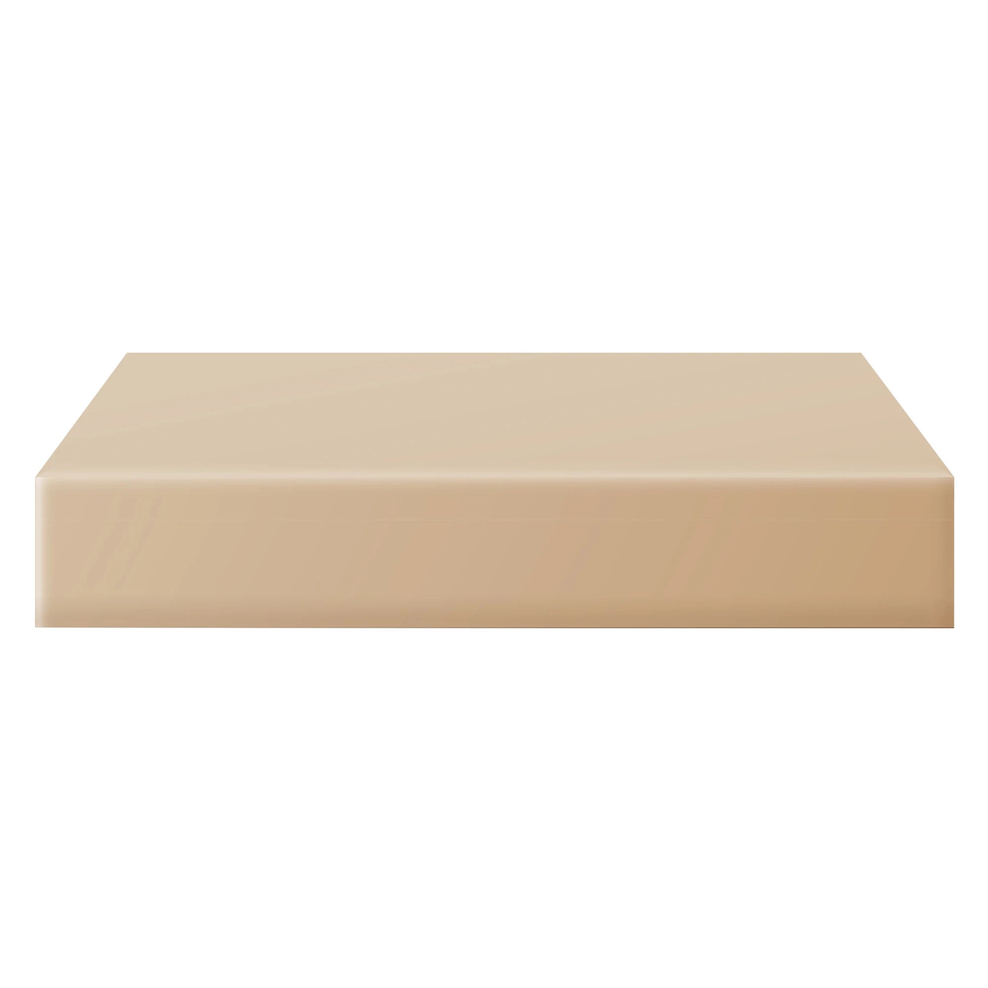 9 Levede Double Upholstered Platform Bed Frame with Light - Beige, 9 of 9