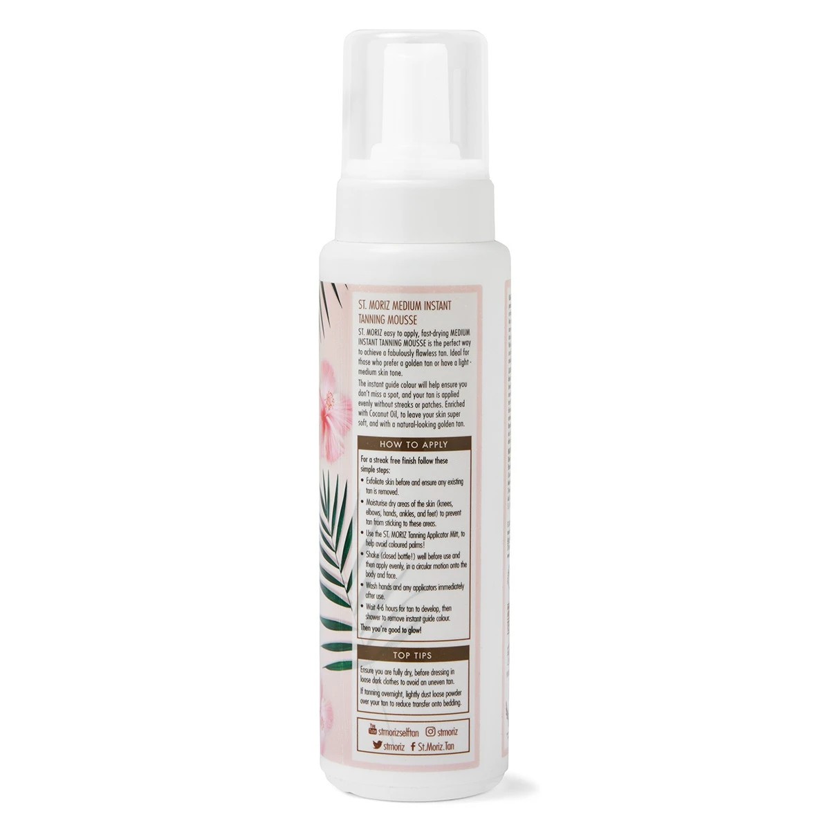 2 St. Moriz Medium Instant Tanning Mousse 300ml - Coconut Fragrance, 2 of 3