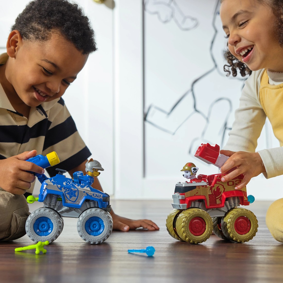 5 PAW Patrol: Rescue Wheels Chase & Marshall’s Toy Trucks with Projectile Launchers & Collectible Action Figures, 5 of 6