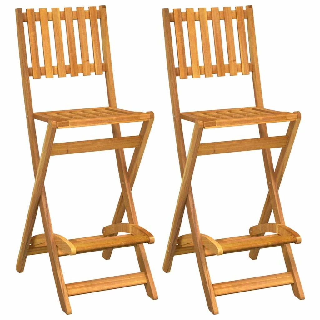 1 vidaXL bar stool Foldable - Brown, 1 of 3