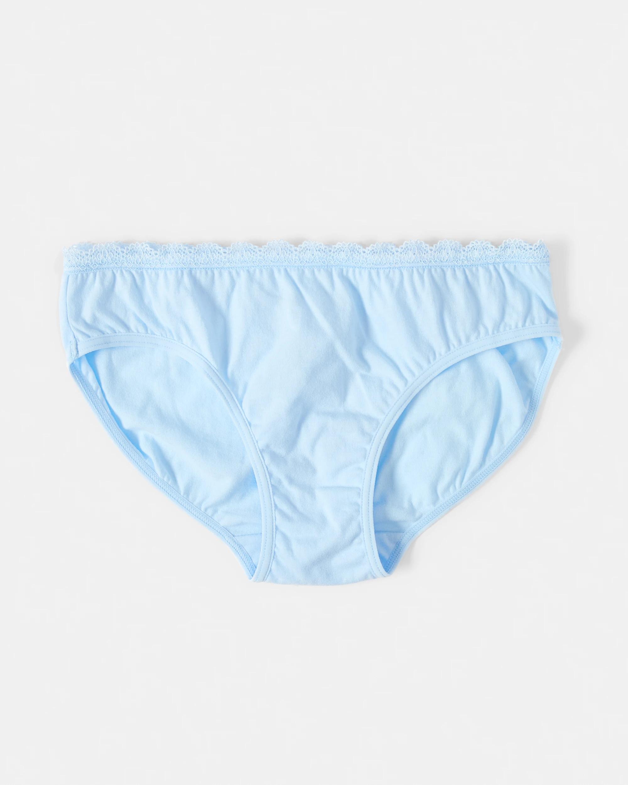 4 5 Pack Lace Trim Briefs Wht Brief, 4 of 7