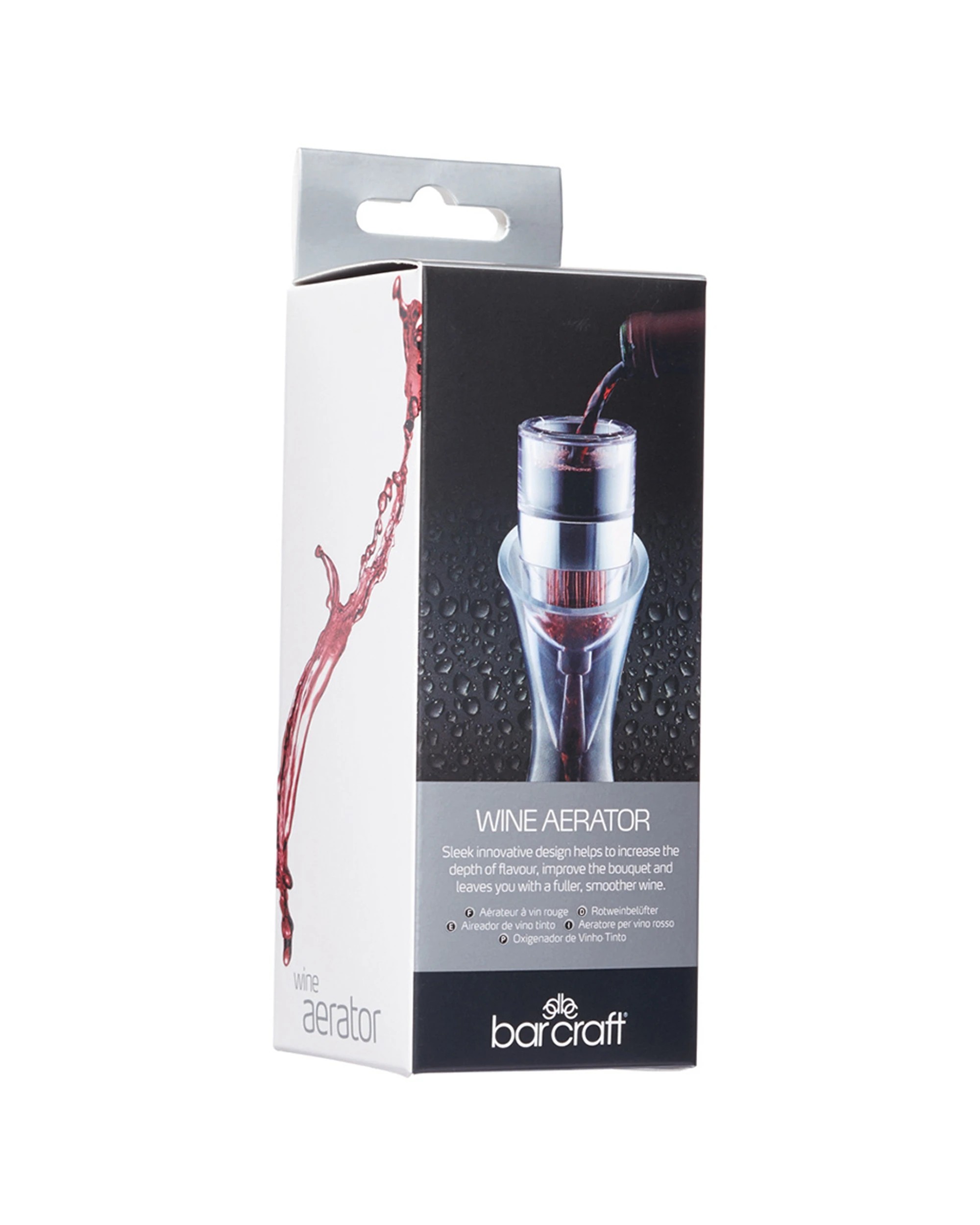 2 BarCraft Plastic Wine Aerator Instant Aeration Dishwasher Safe - Clear, 2 of 2