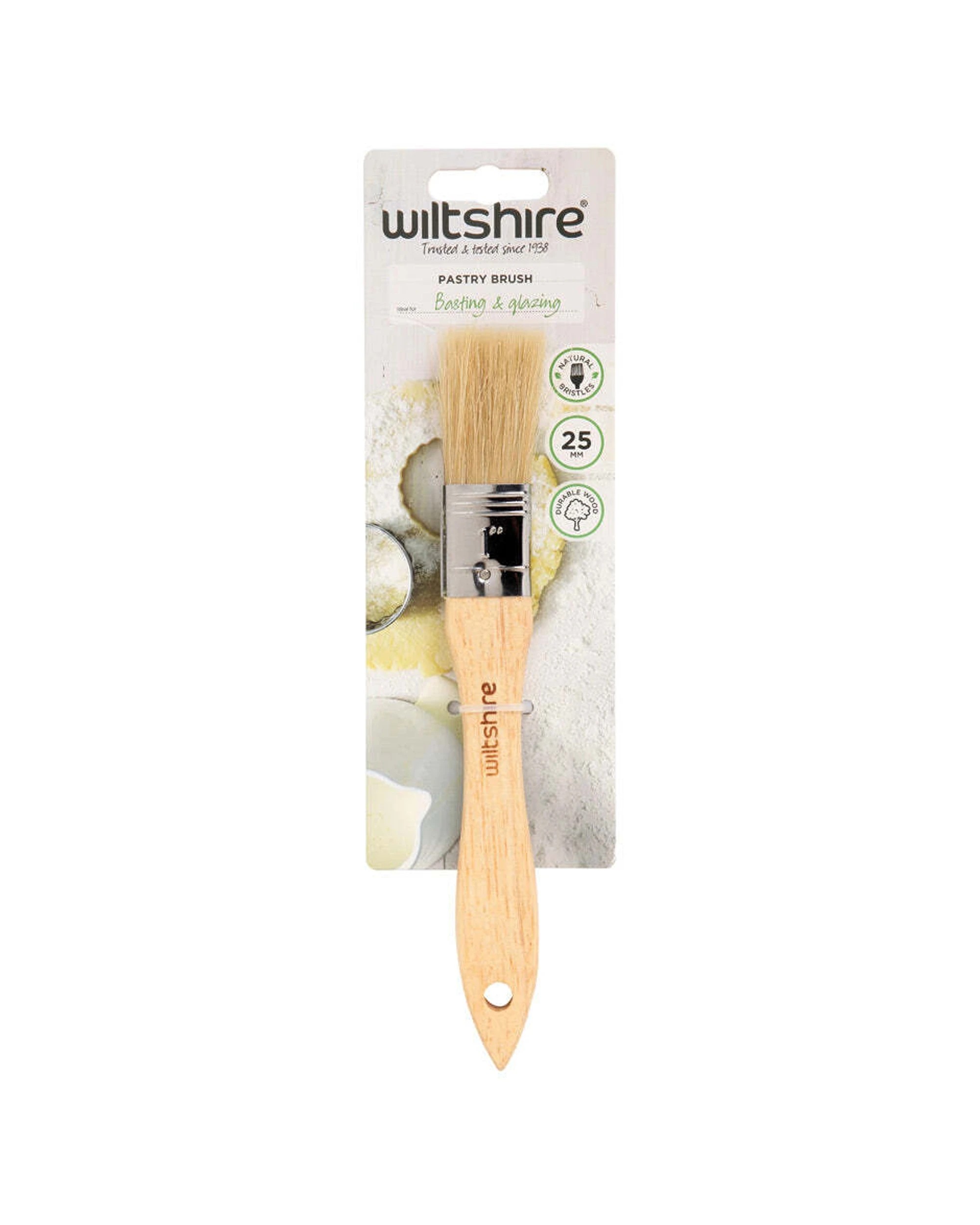 2 Wiltshire Pastry Baking Cooking Basting Brush Tool Bristle 25cm - Natural, 2 of 2