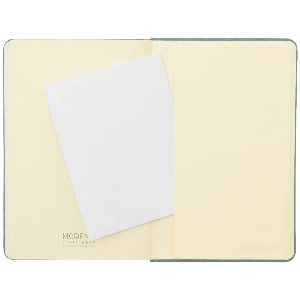 5 Modena A5 Linen Plain Notebook Teal, 5 of 5