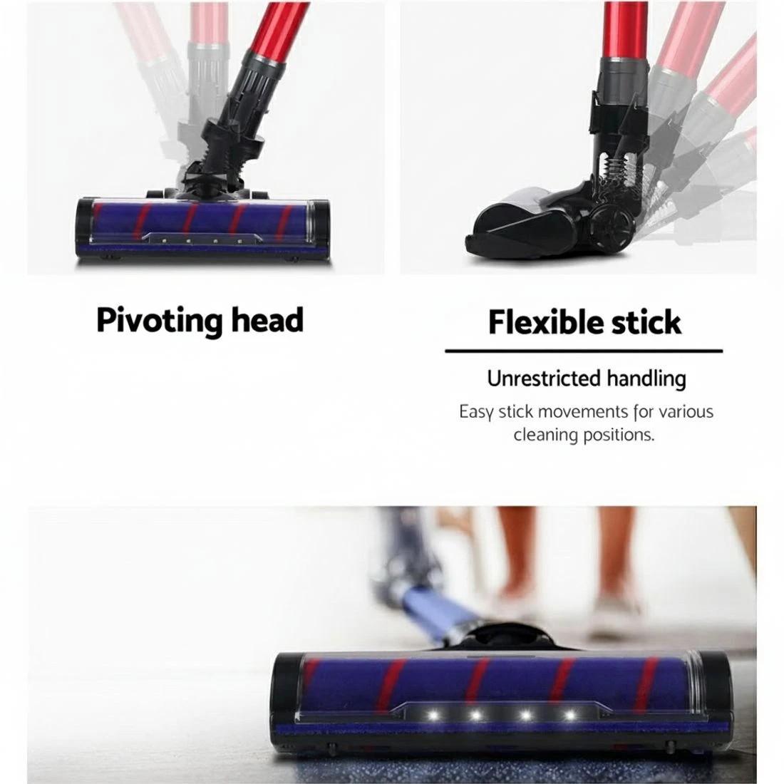 6 Devanti Stick Vacuum Cleaner Motorised Roller Brush Head - Multi, 6 of 7