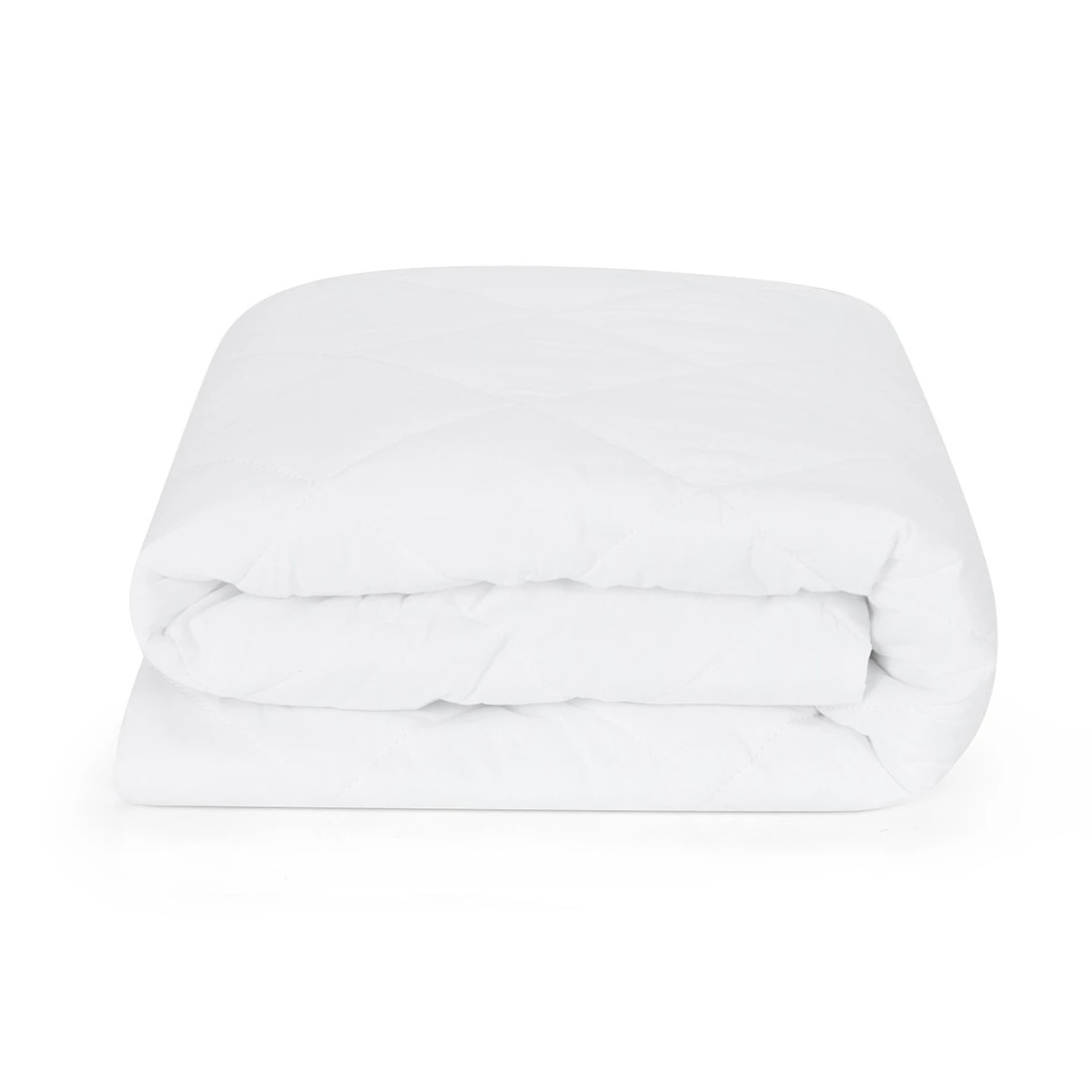 2 Cotton Top Fitted Mattress Protector - King Single Bed, White, 2 of 4