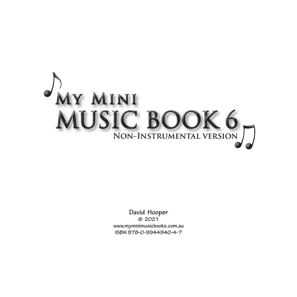 2 My Mini Music Book 6 Non-Instrumental Version, 2 of 5