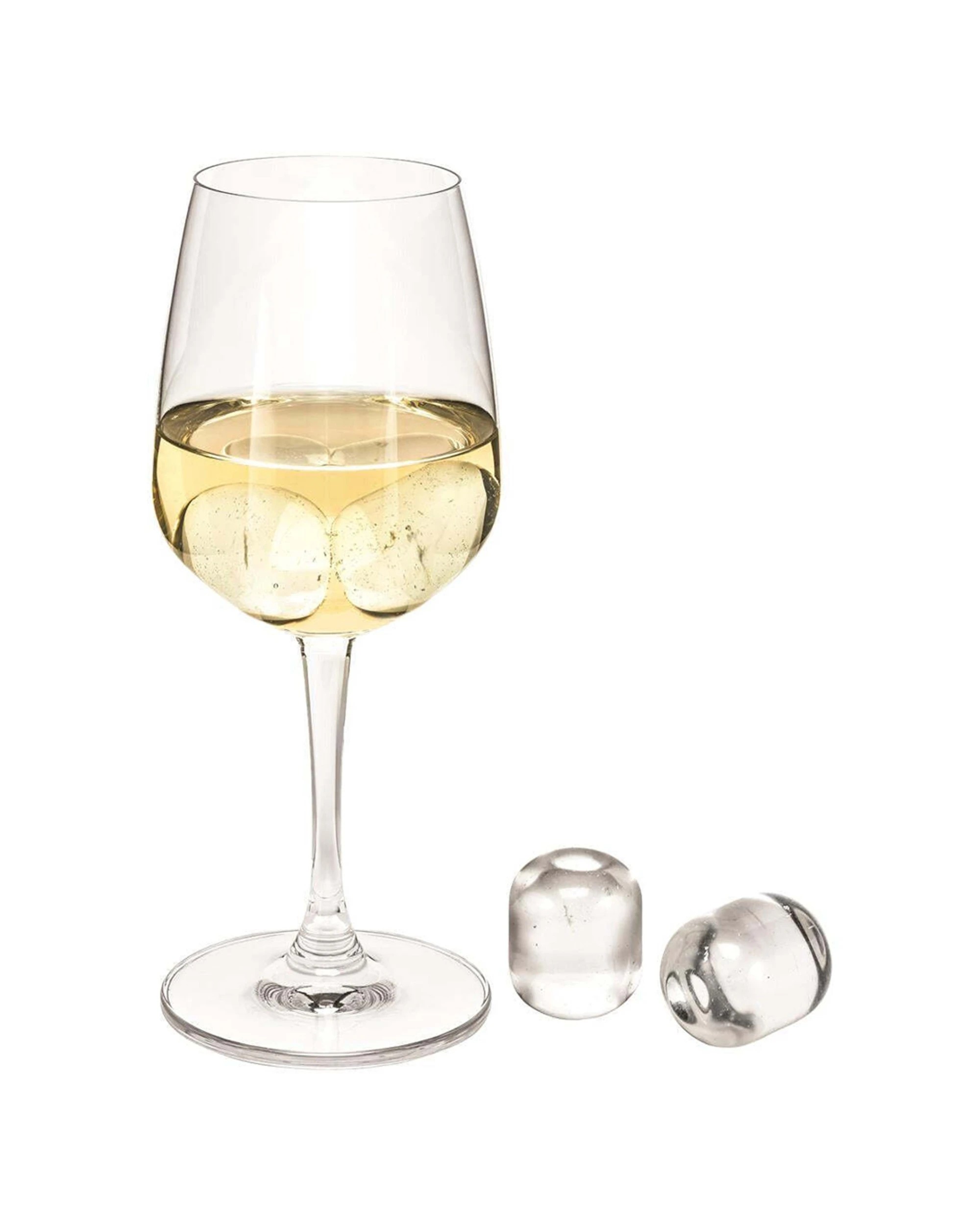 1 Avanti 4pc Crystal Pearls Reusable Ice Cubes Set Non Porous Velvet Pouch - Clear, 1 of 1