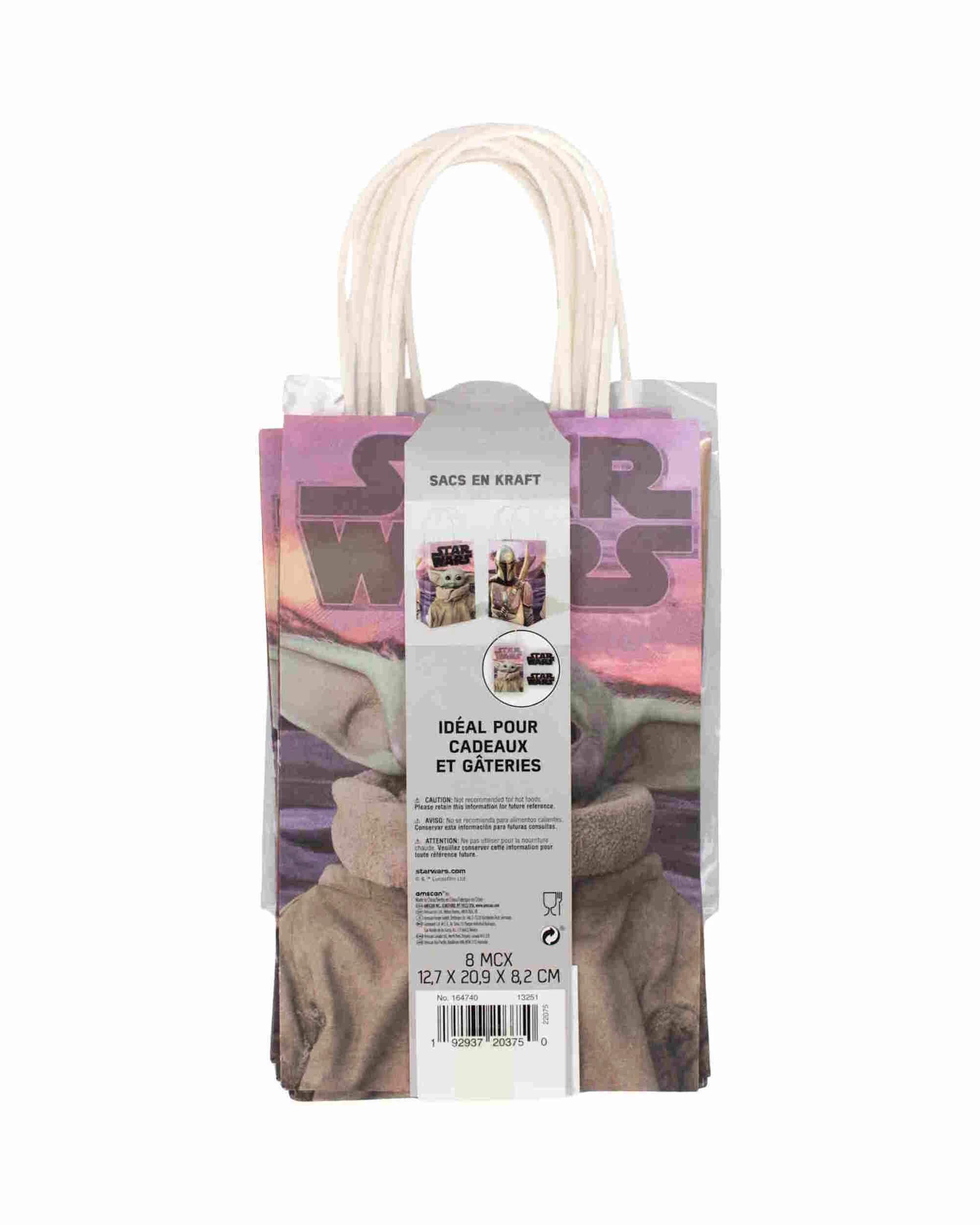 4 Amscan Star Wars The Mandalorian Baby Yoda Create Your Own Paper Gift Bags Pack of 8, 4 of 4