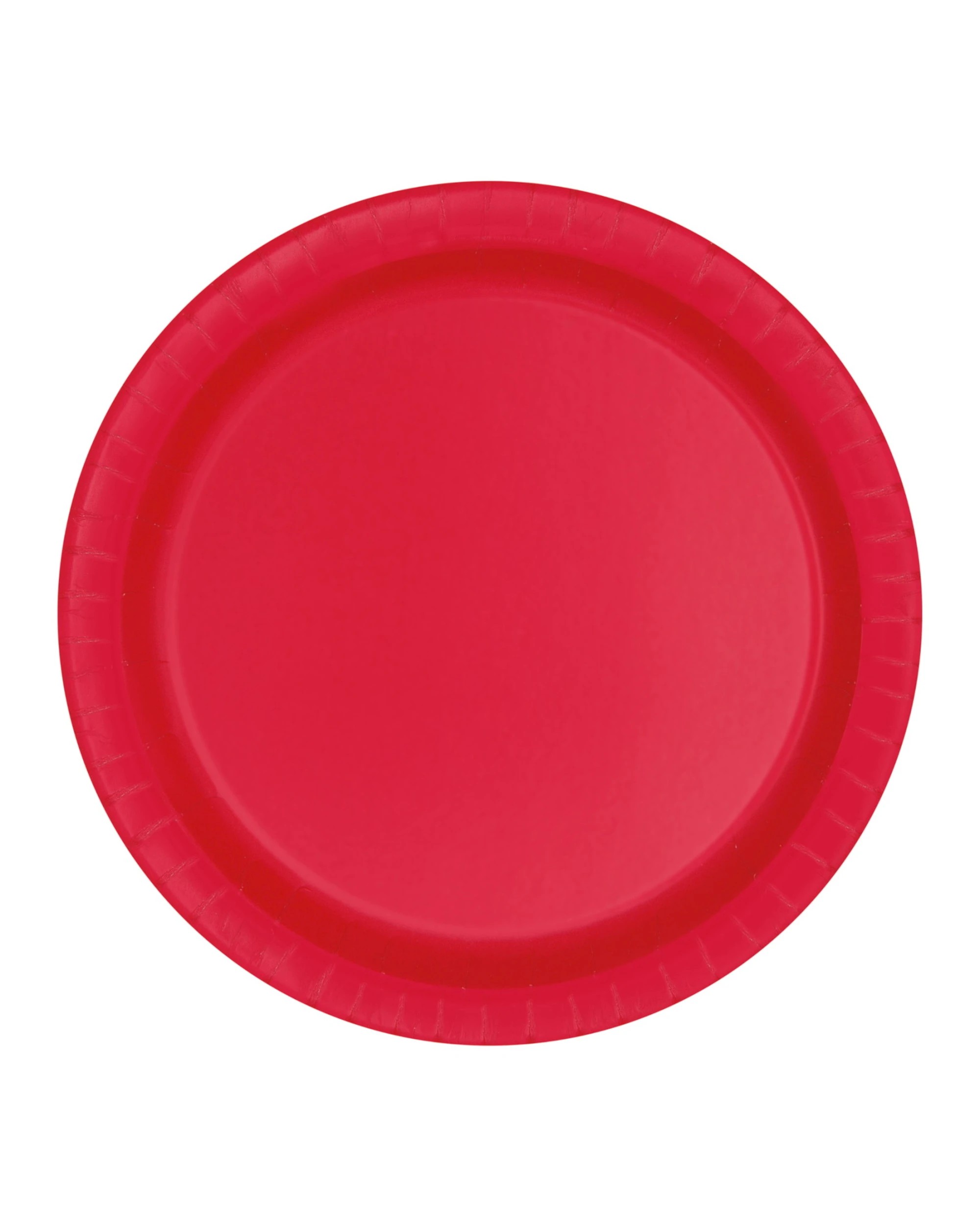 1 Unique Red Small Round Paper Plates Pack of 8 - Red, 1 of 1