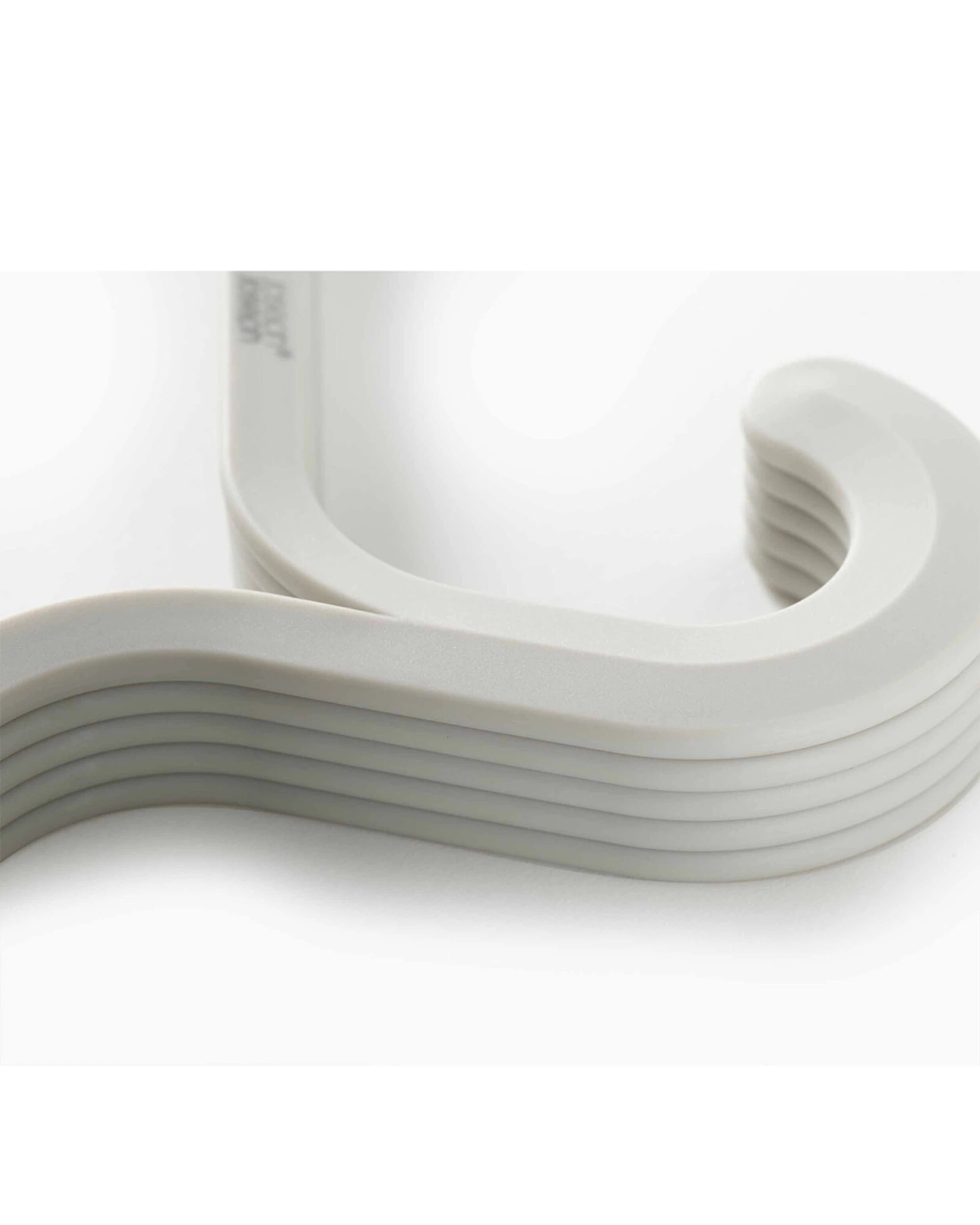 3 Joseph Joseph Orderly Anti-Tangle Clothes Hanger Set 5pc 41cm Non-Slip Grip Ecru - White, 3 of 7