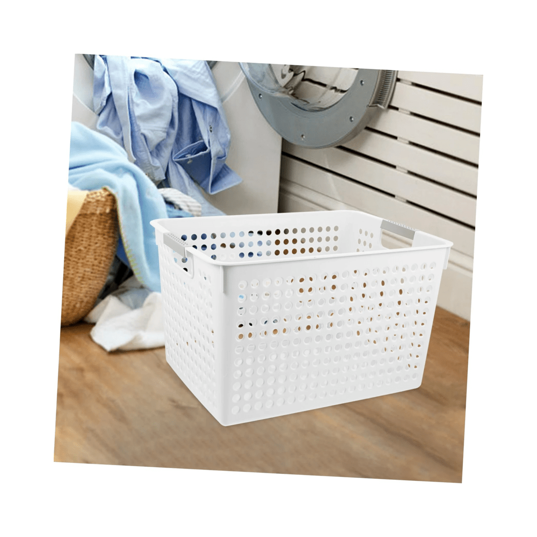 2 BR Home Premium Plastic Storage Basket with Grip Handles - 24 Pack, 2 of 5