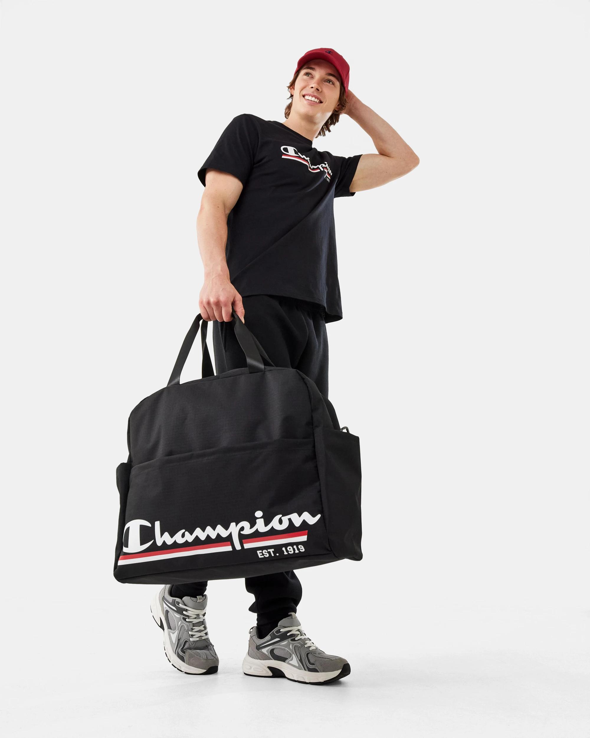 6 Champion Script Mens T-shirt Black, 6 of 6