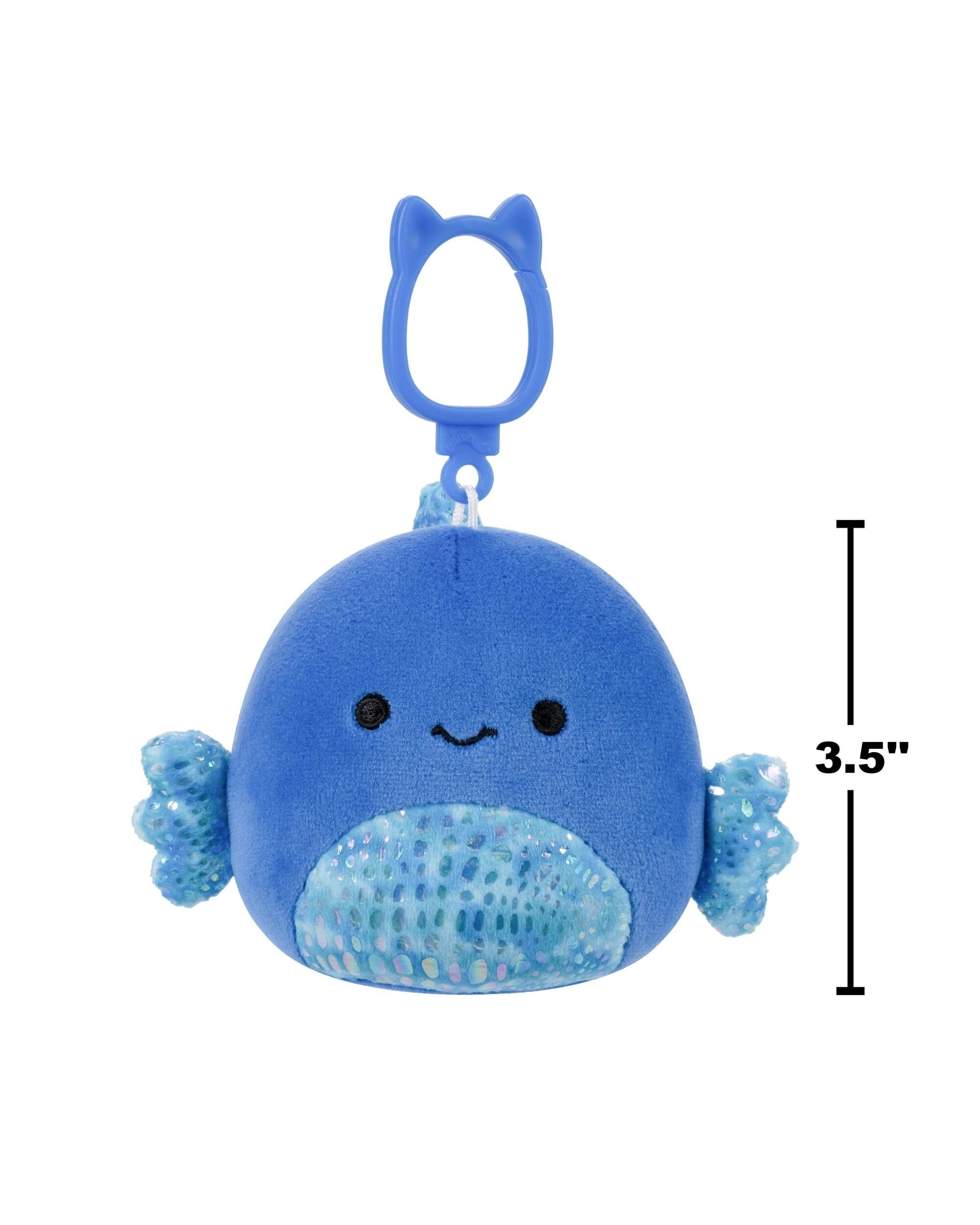 5 Squishmallows Kobester the Betta Fish 3.5 inch Clip-On Plush - Blue, 5 of 6
