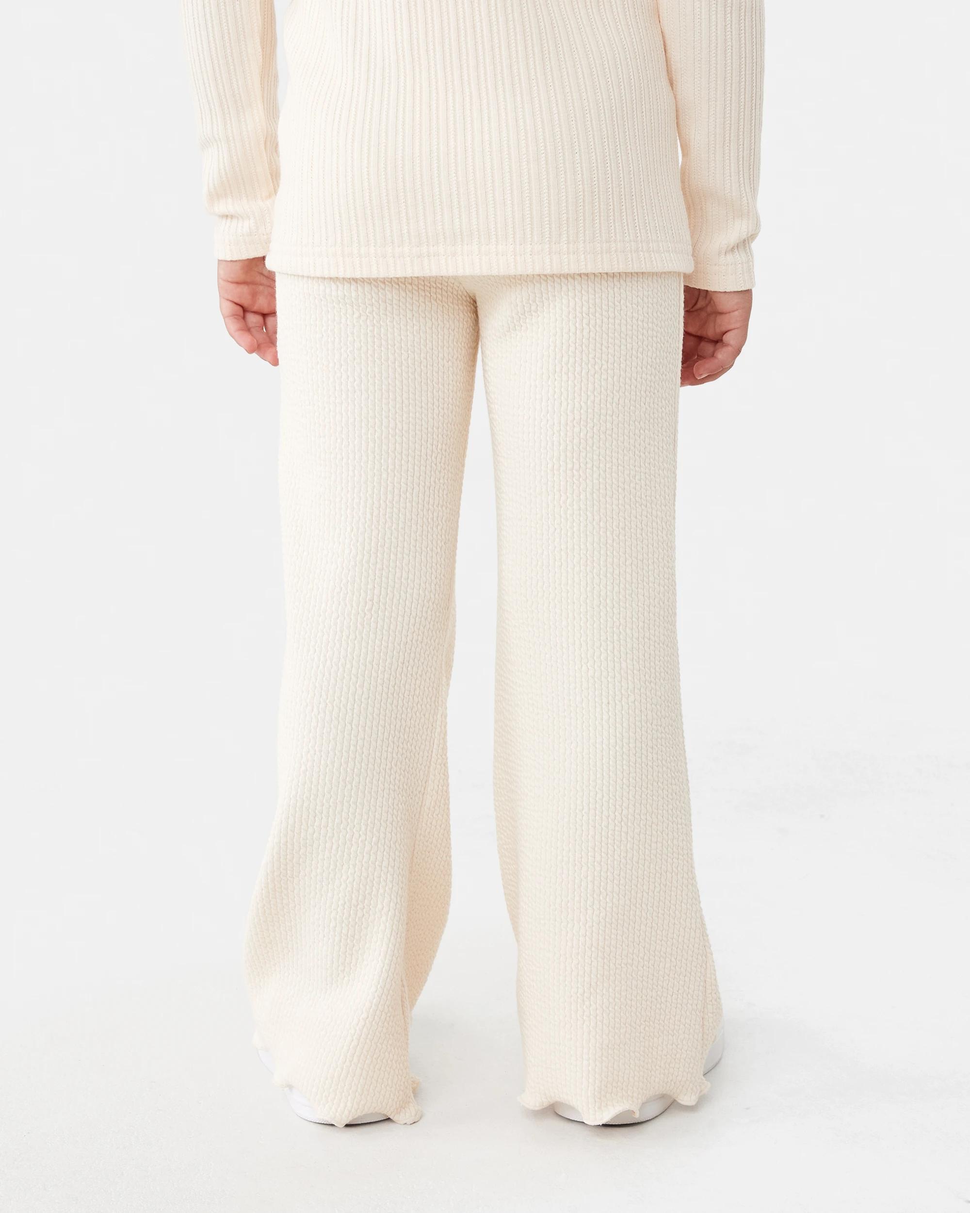 2 Jacquard Flared Leggings Butter Bge, 2 of 6