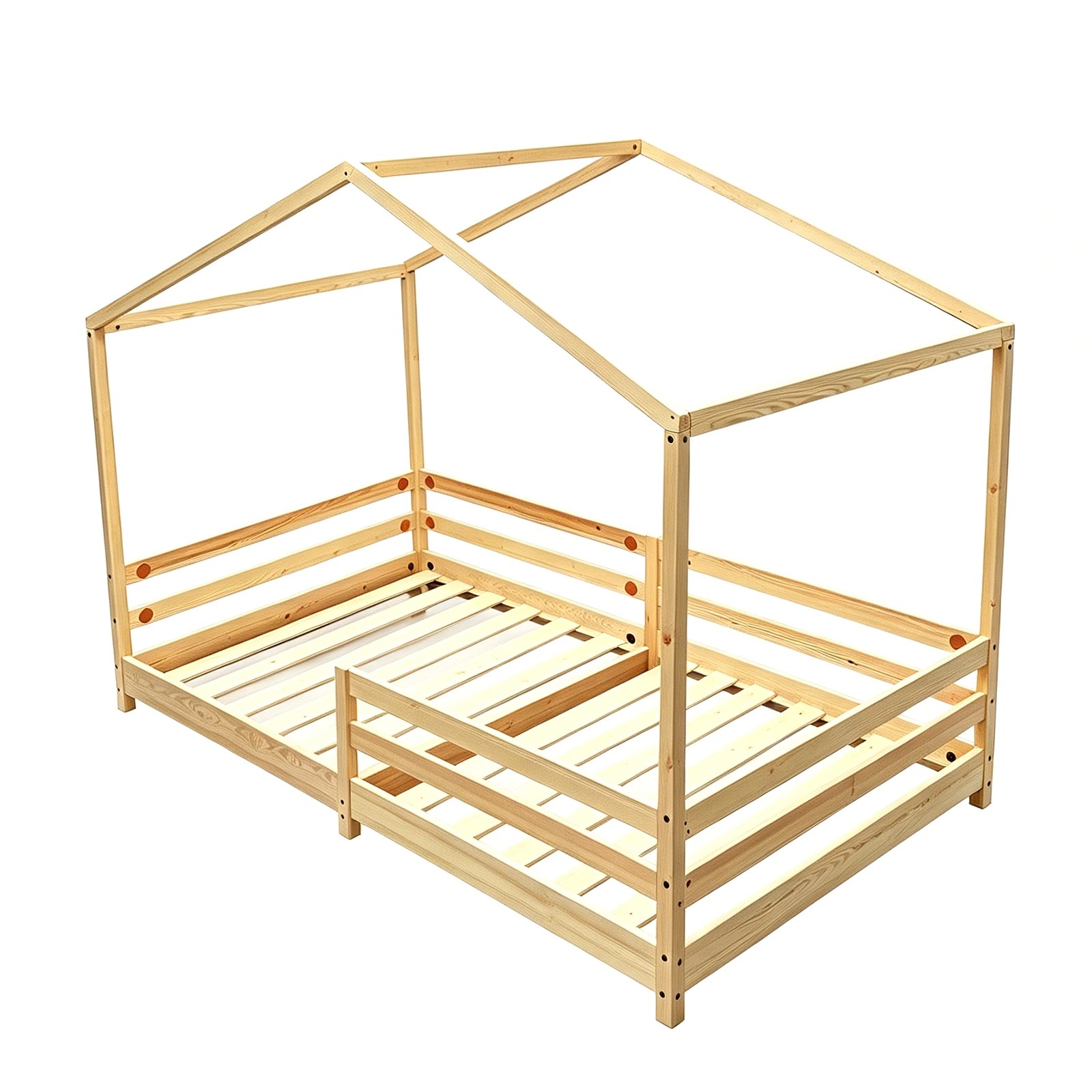 2 Ausway Childrens Bed Frame Base Toddler Single Size - Natural, 2 of 2