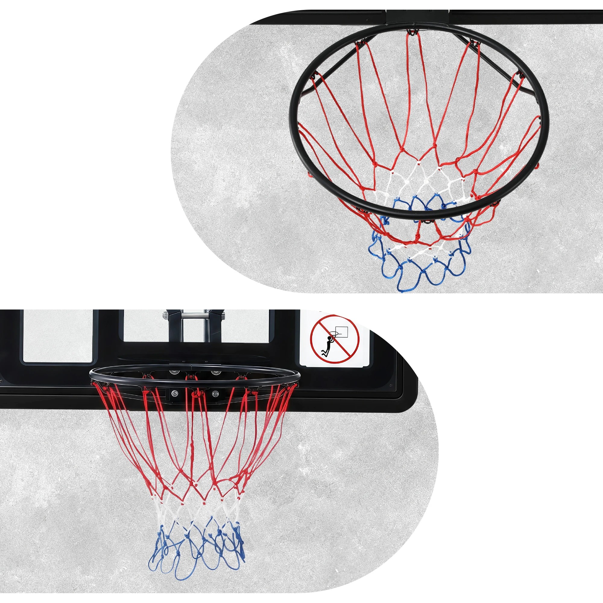 7 Everfit 43-Inch Wall Mount Kids Basketball Hoop, Breakaway Rim & Nylon Net, Indoor Outdoor - Black, 7 of 7