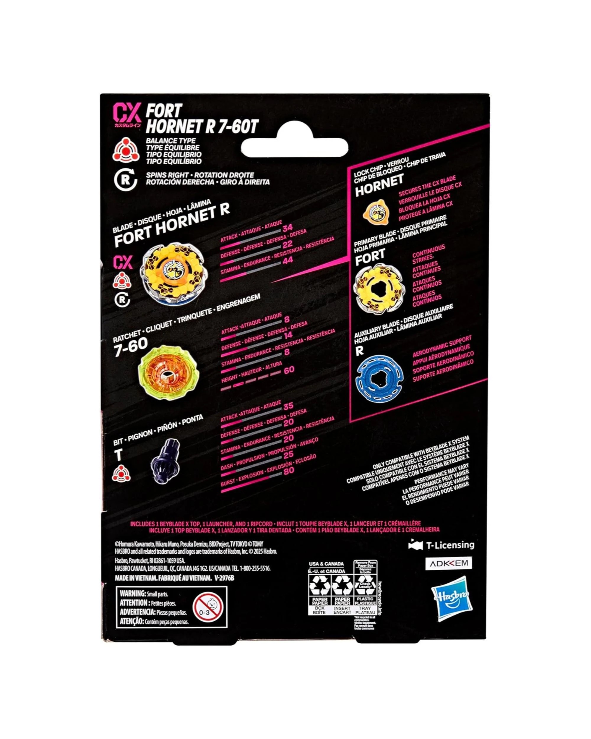 4 Beyblade X Fort Hornet R 7-60T Starter Pack, 4 of 4