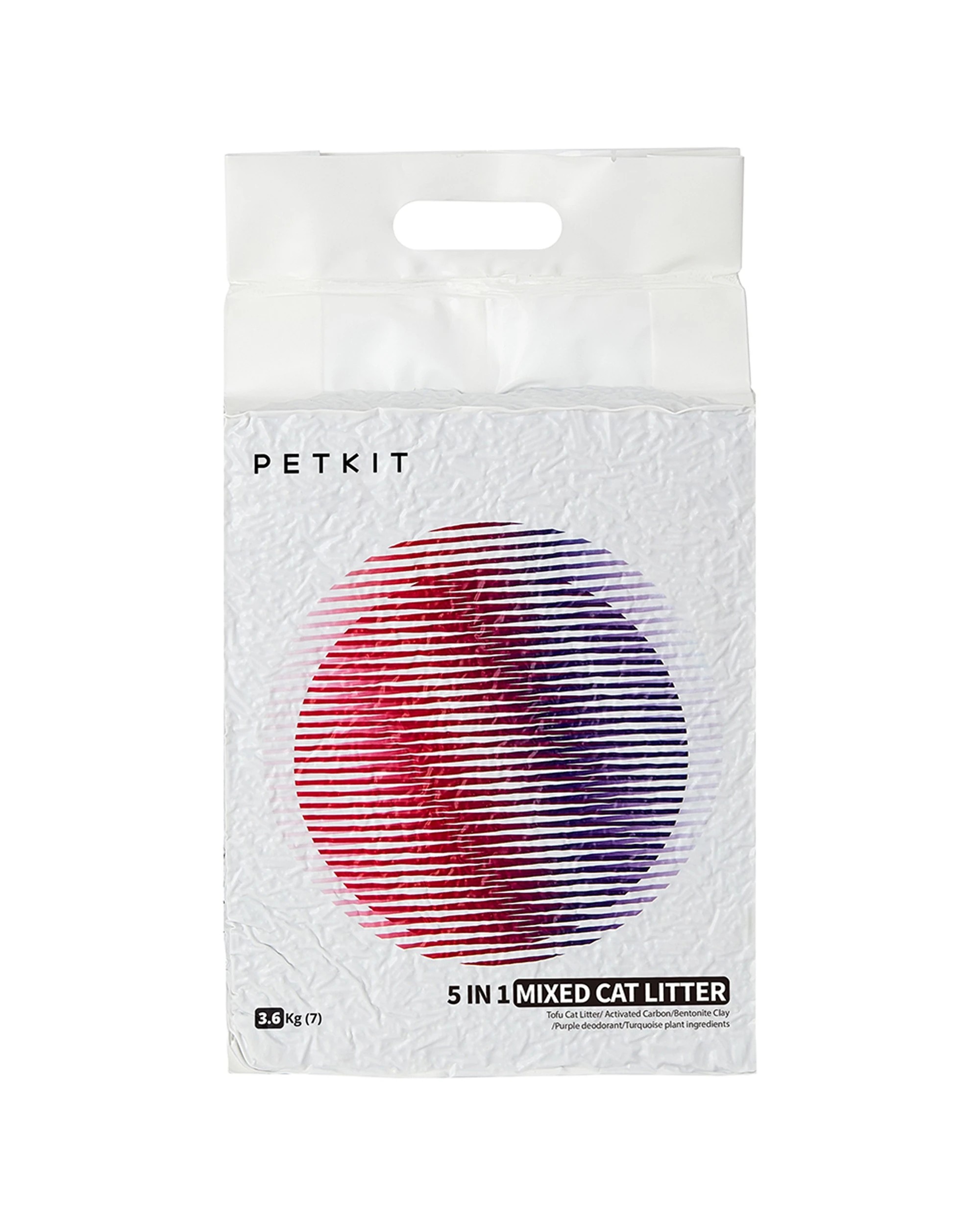 1 Petkit 5-In-1 Active Carbon 7L Mixed Tofu Cat Litter Odour Control Biodegradable - Plain, 1 of 6