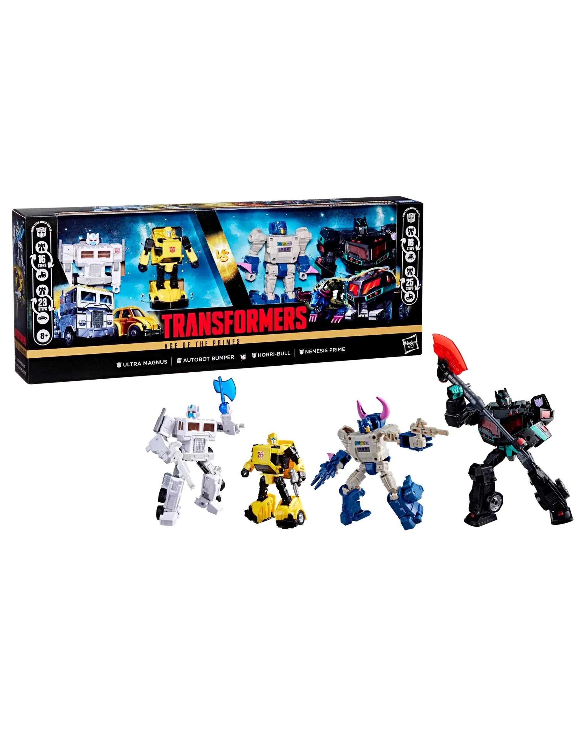 1 Transformers Age of the Primes Action Figure 4 Pack - Ultra Magnus, Autobot Bumper, Horri-bull, Nemesis Prime, 1 of 4