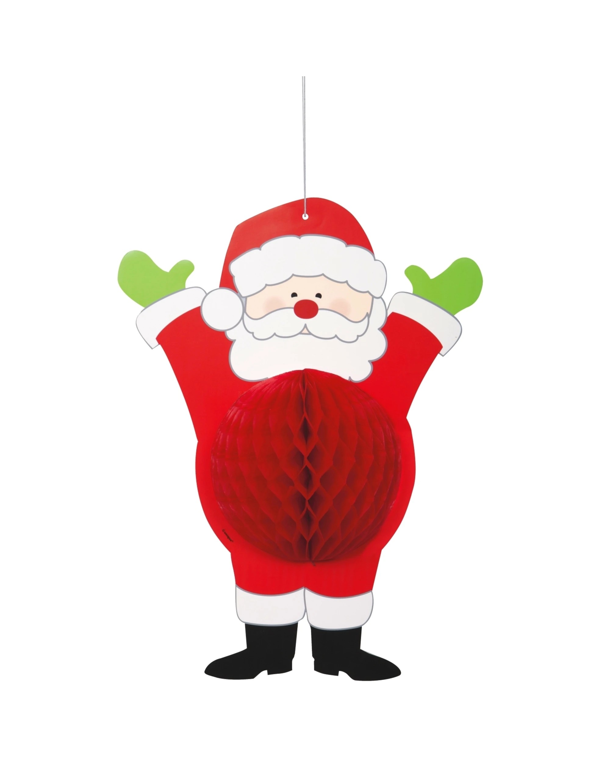 1 Unique Santa Honeycomb Hanging Decoration - Multi, 1 of 2