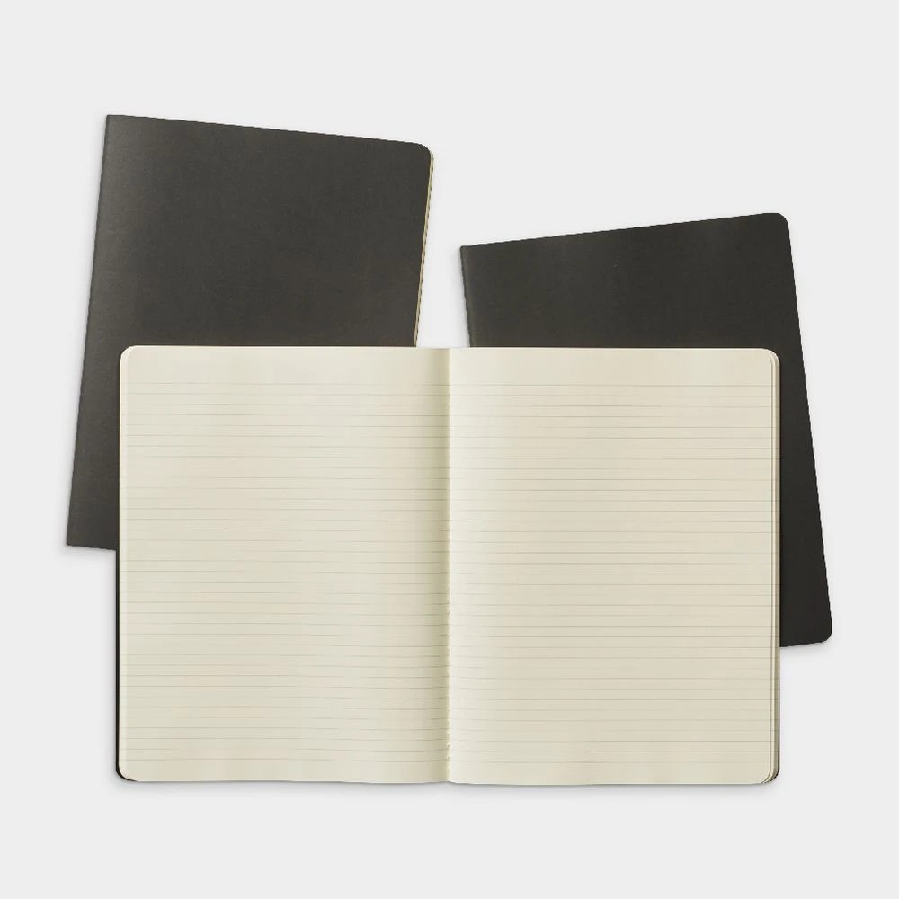 2 Moleskine Cahier Ruled Notebooks Extra Large Black 3 Pack, 2 of 3