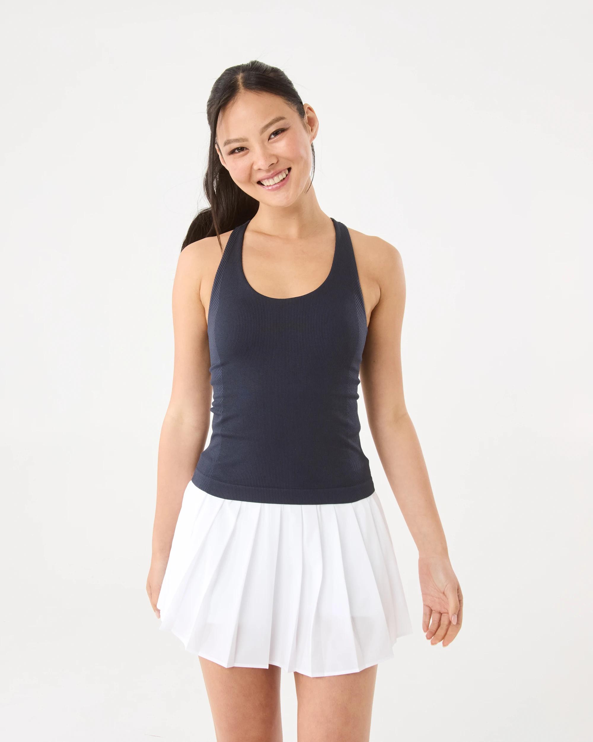 9 Active Womens Seamfree Shelf Tank Shade Navy, 9 of 9